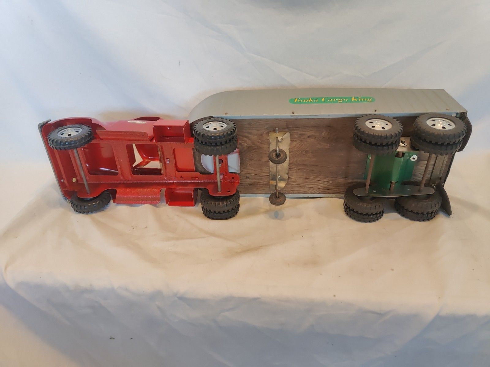 Vintage 1950s Tonka “CARGO KING” Semi Tractor Trailer Truck Restored – DETAILED.