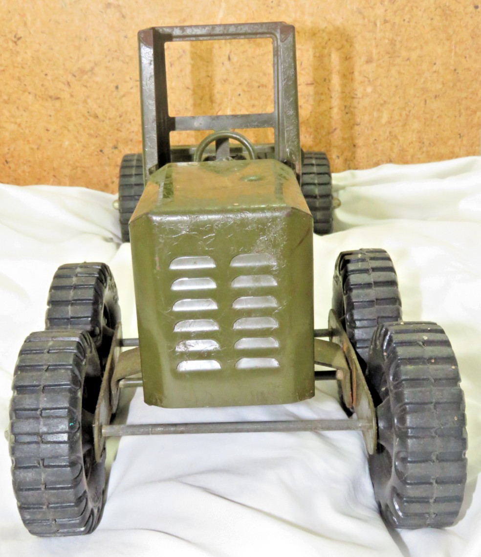 Vintage STRUCTO Pressed Steel Army Engineers Road Grader AS IS