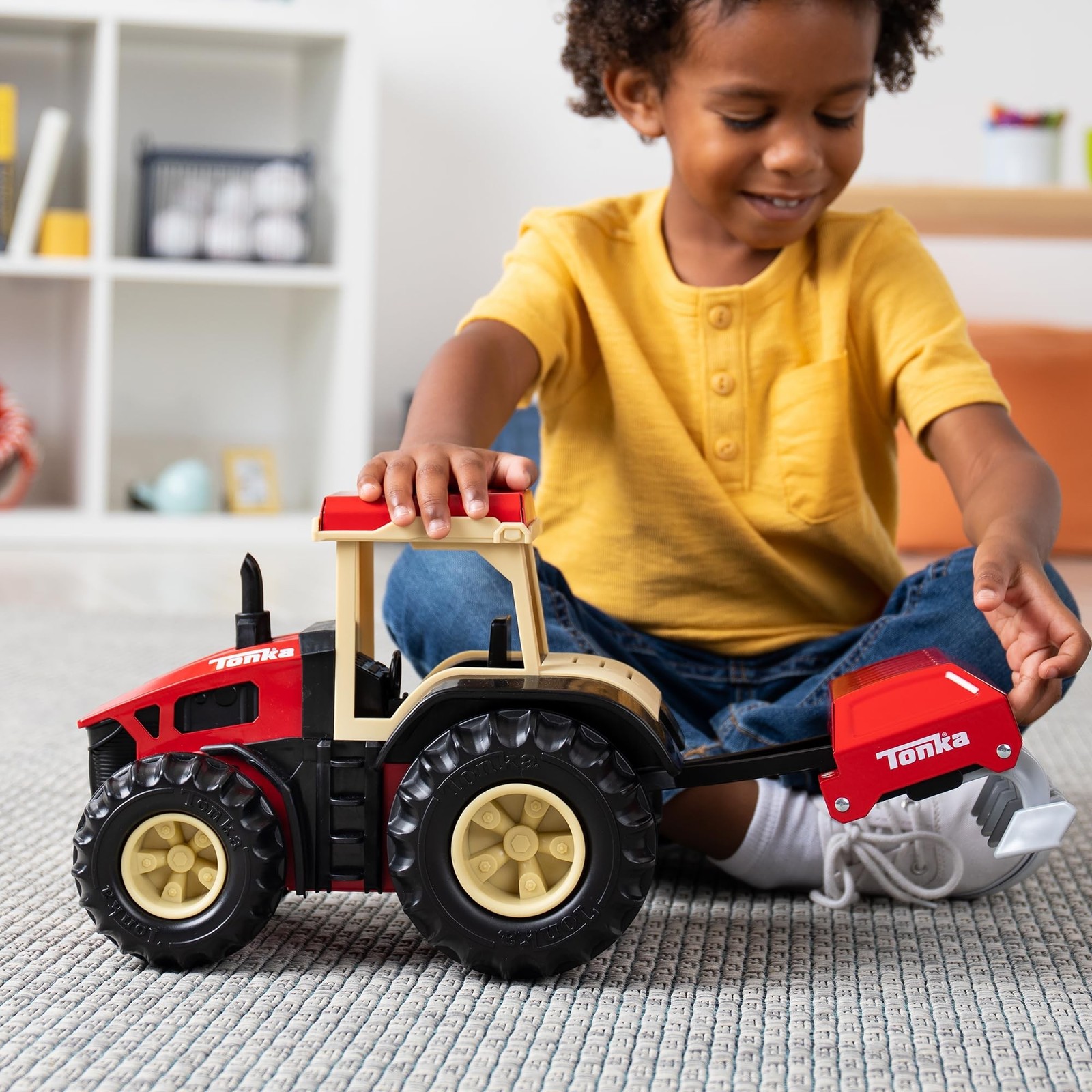 Tonka Steel Classics, Farm Tractor & Plow– Made with Steel & Sturdy Plasti