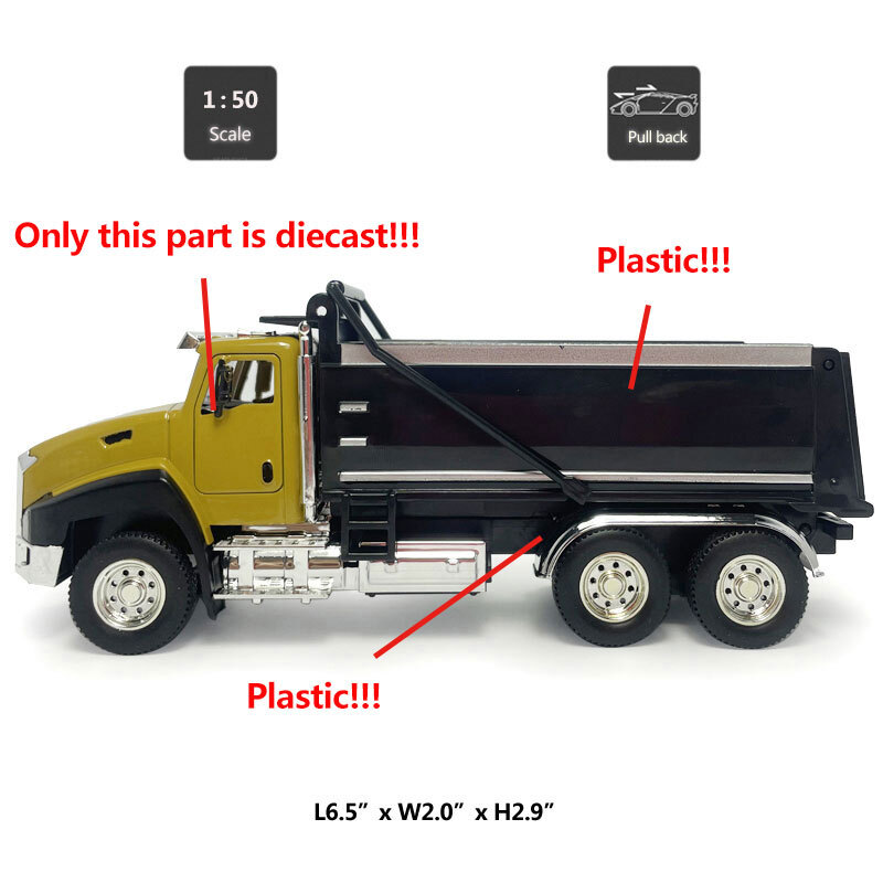 1/50 Dump Truck Toy Model Car Construction Vehicle Diecast Toy Cars Boys Toys