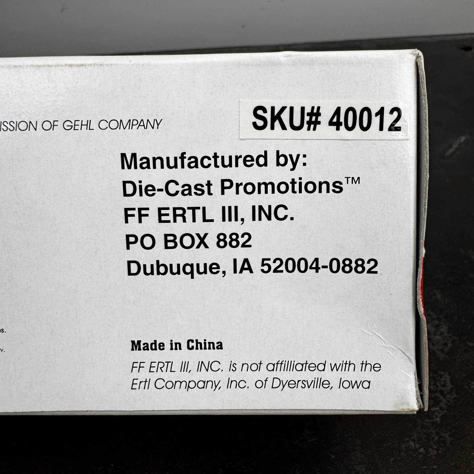 GEHL 4835 Skid Loader 1:25 Scale Diecast – DCP / ERTL #40012