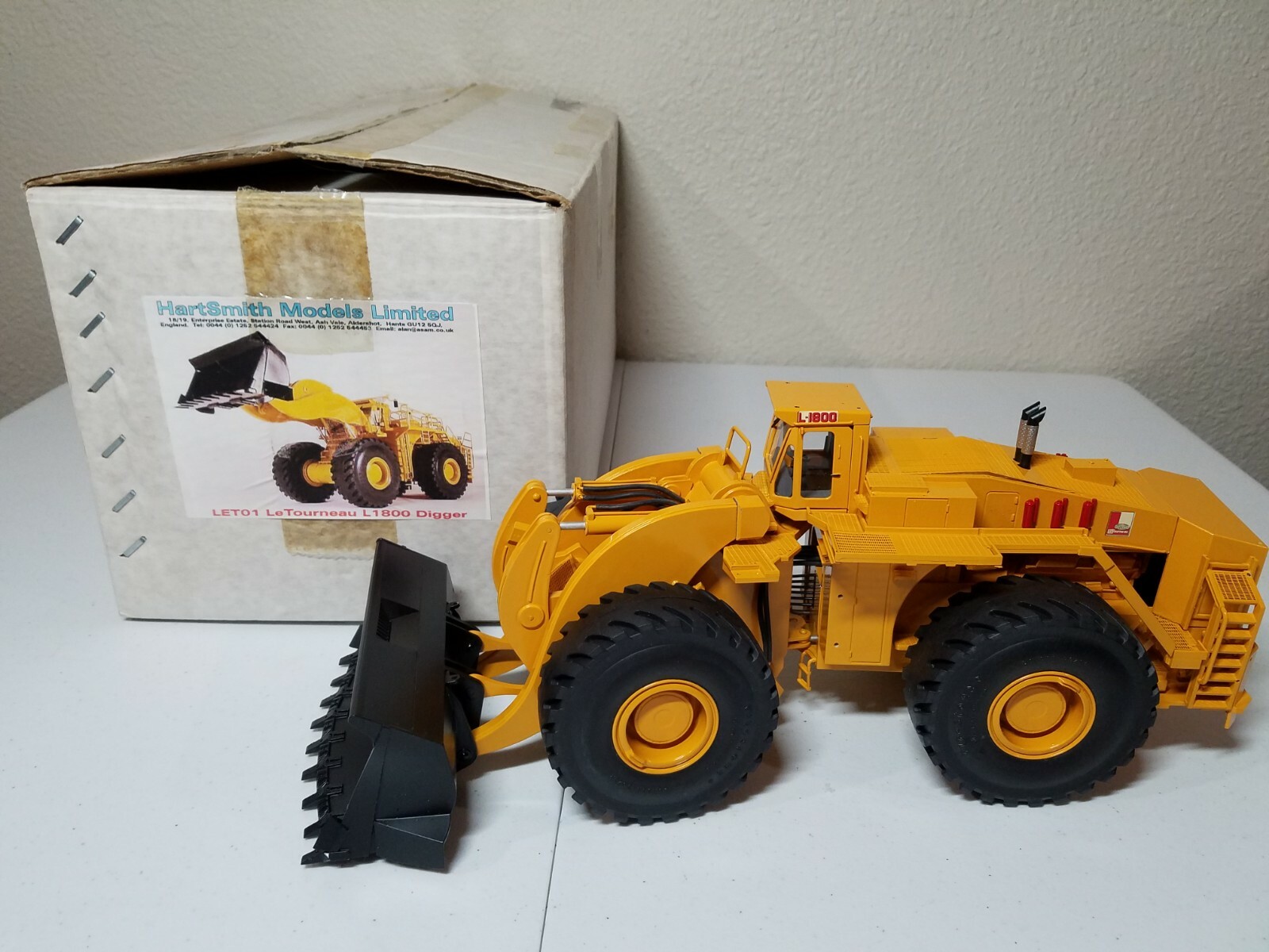 Letourneau L-1800 Wheel Loader – Yellow – ASAM Smith 1:48 Scale Model #LET01 New