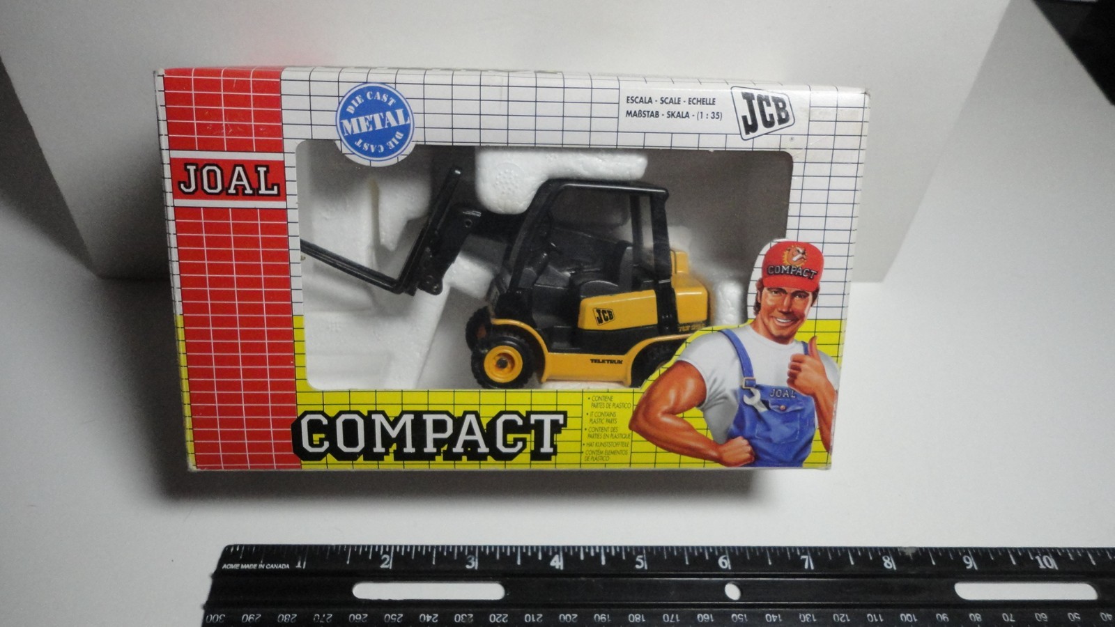 Joal Die-Cast Metal 1:35 Scale Forklift/JCB #267/Used With Box/Great Gift!