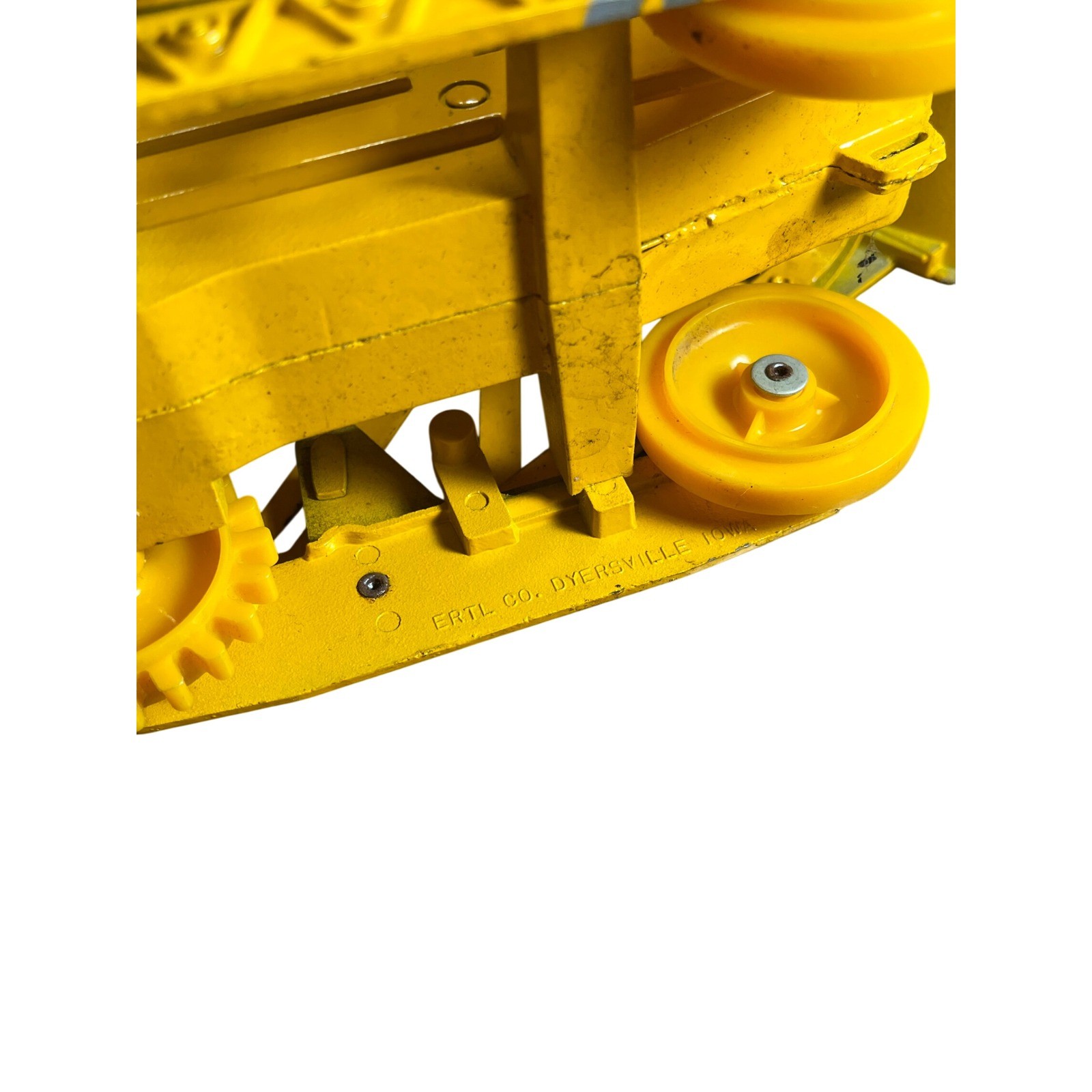 Vintage Ertl John Deere Diecast Bulldozer Crawler Yellow Made in USA Dyersville