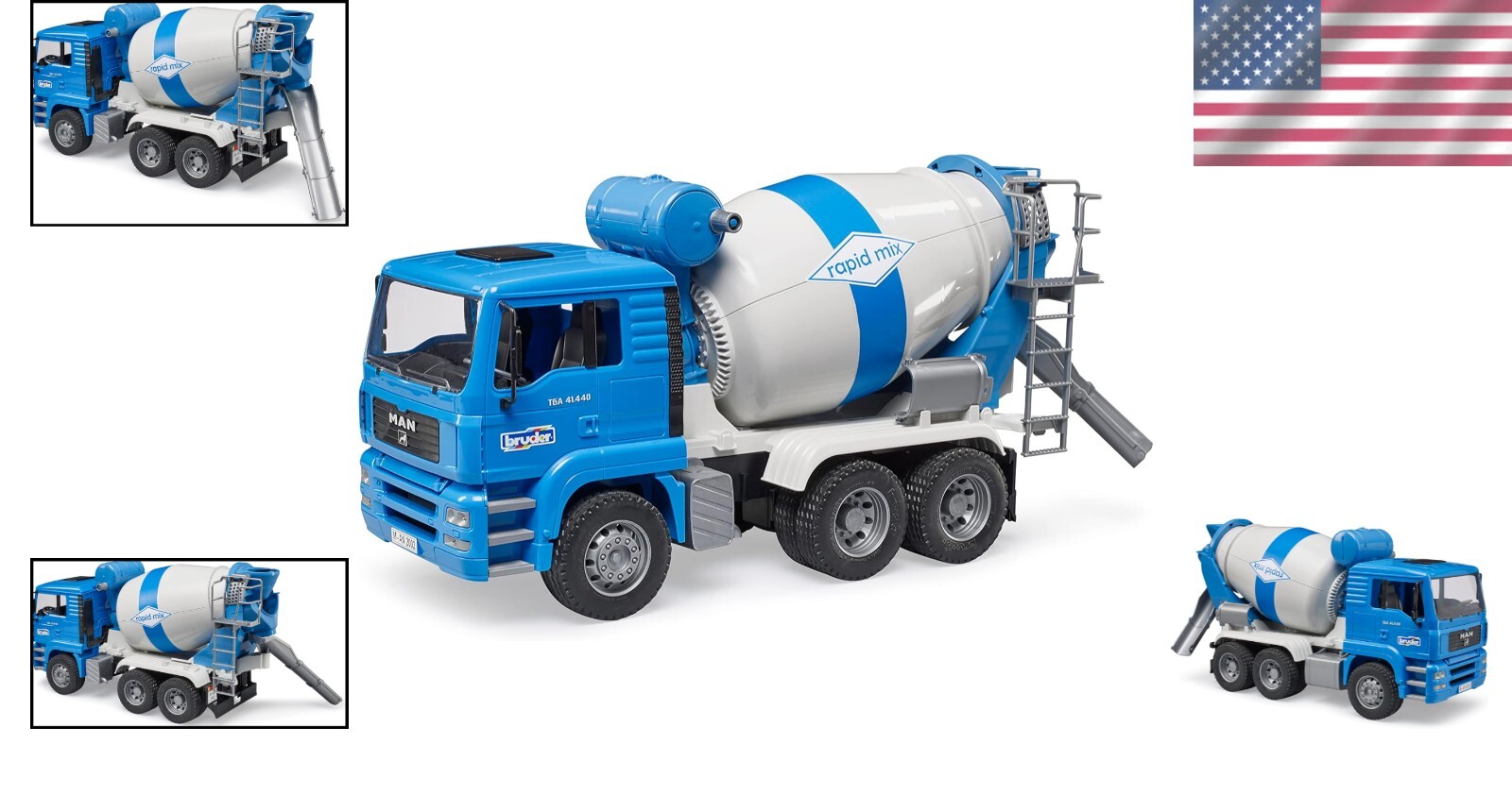 Durable Construction Truck Toy: MAN TGA Concrete Mixer with Hand Crank