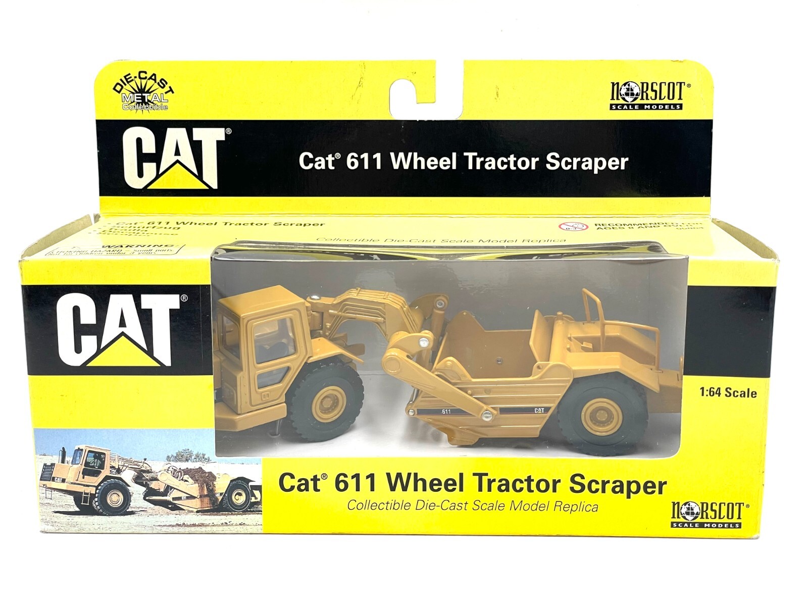 Norscot 1/64 Cat 611 Wheel Tractor Scraper NEW OLD STOCK #AS