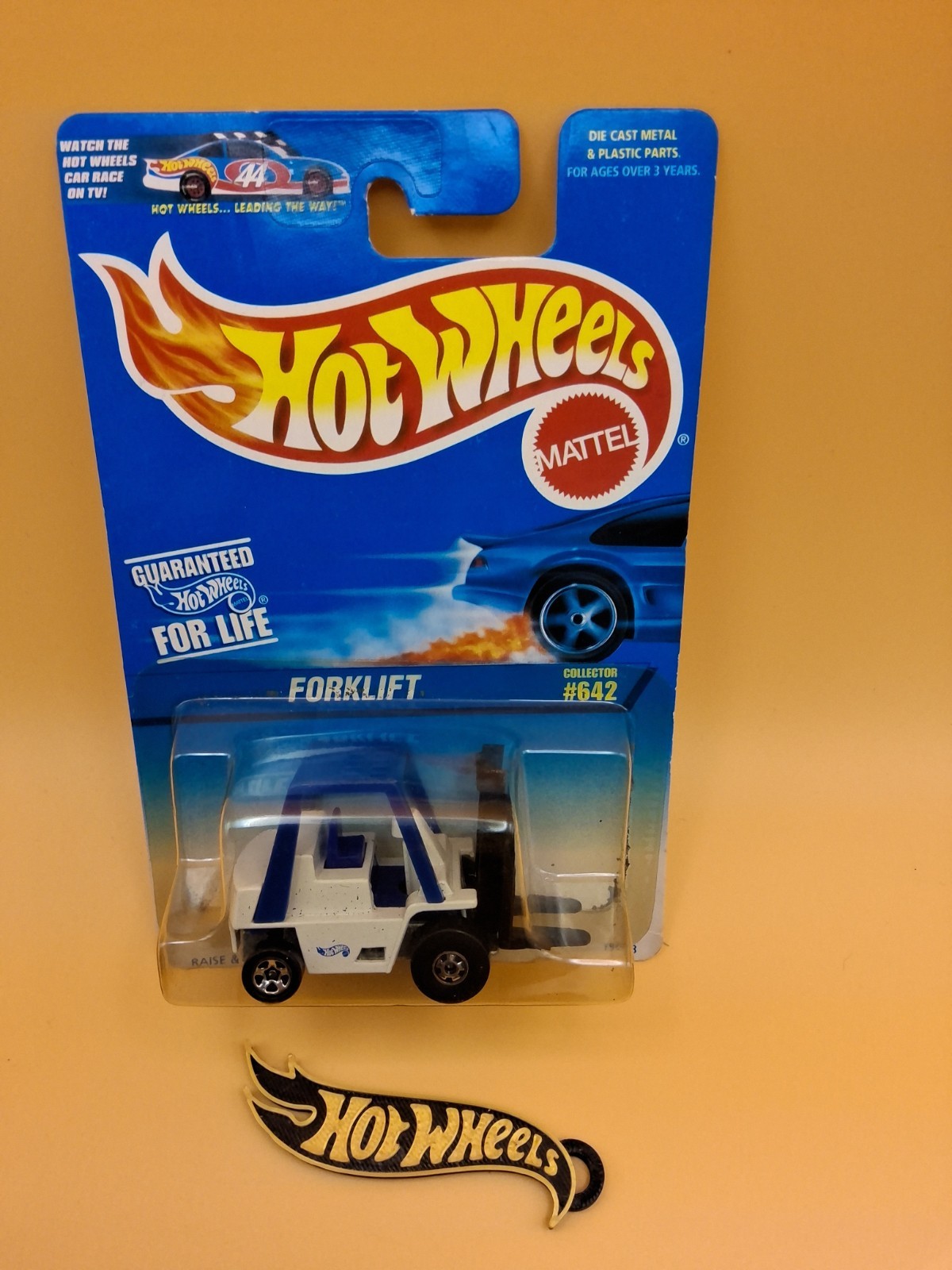 Hot Wheels Forklift White Blue Black 1997 #642 🔥38