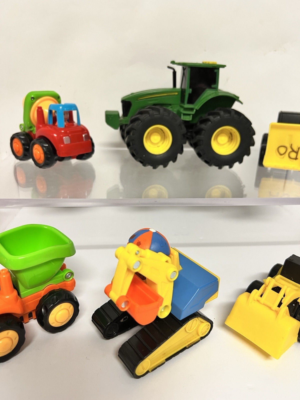 Lot of 9 Farm & Construction Toy Vehicles Tractor Dump Truck Loader Kids Toys