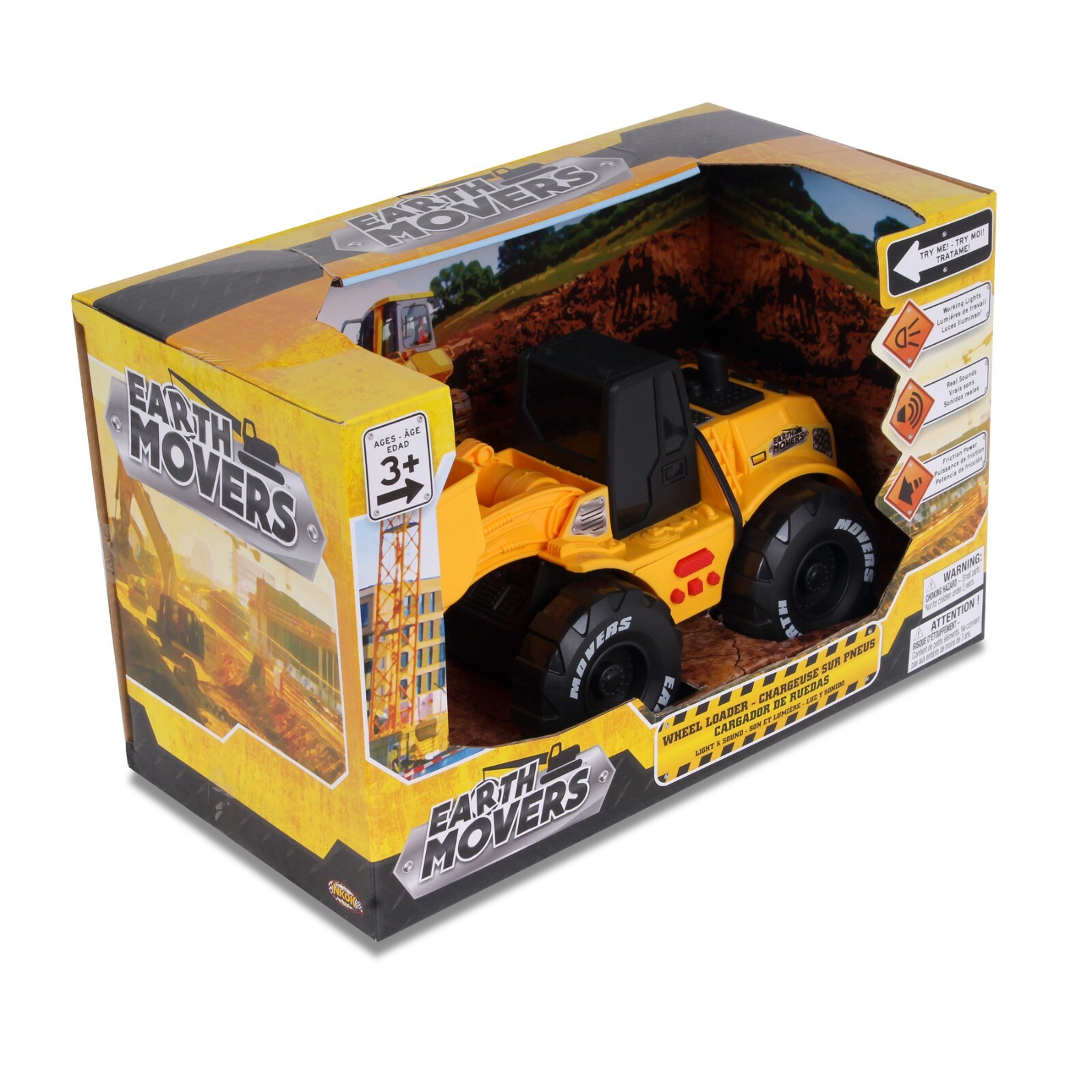 Wheel Loader Truck Earth Mover with Lights and Sounds Friction Powered NKOK