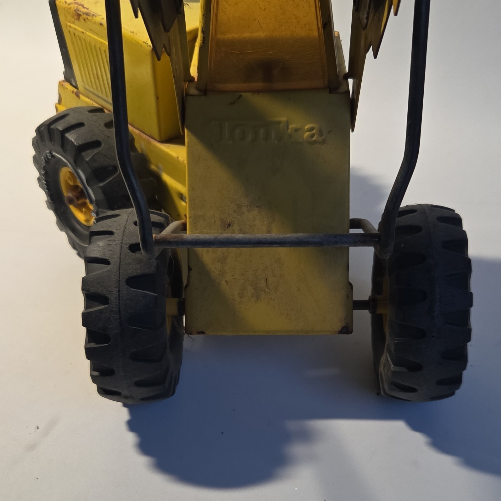 Vtg Tonka Turbo Diesel Front Loader Bulldozer Yellow Pressed Steel XMB-975 1970s