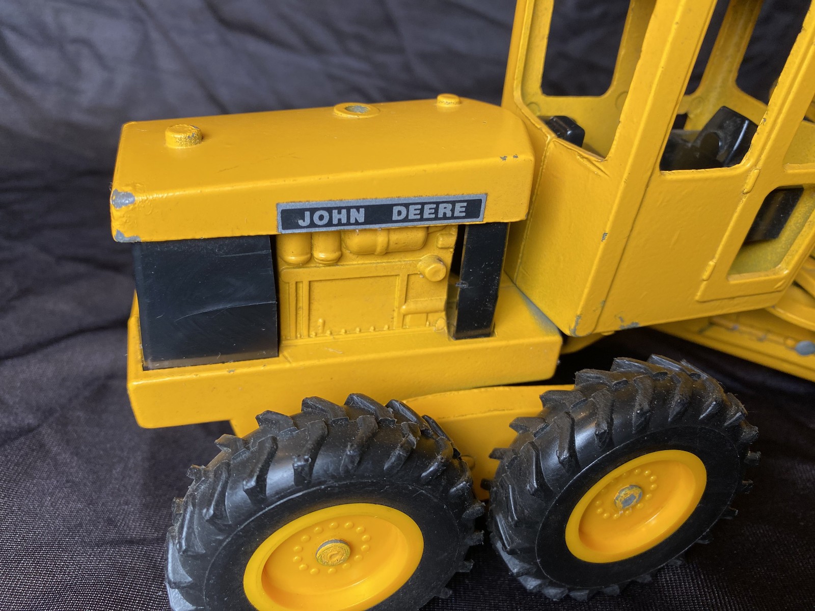 vintage 1970s ERTL TOYS #504 JOHN DEERE motor road grader 1/16 Diecast steel
