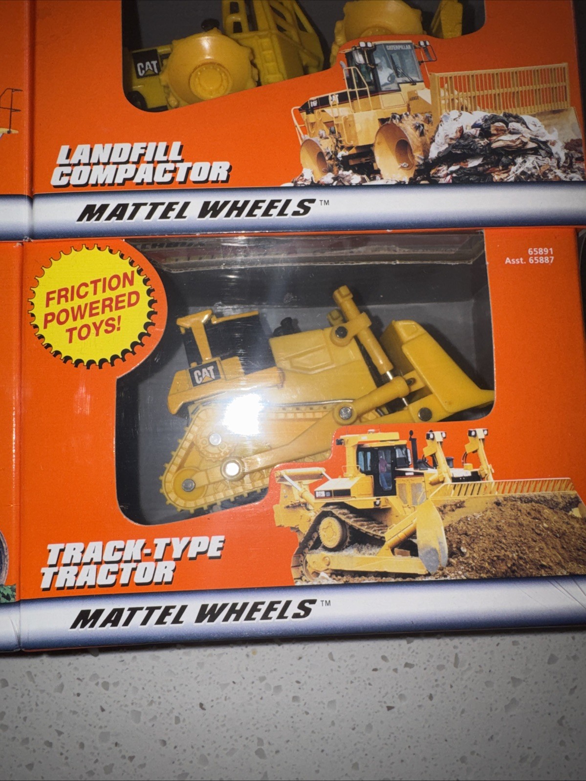 4 Matchbox Mini Power Machines CAT Friction Toy Trucks 1998 NOS