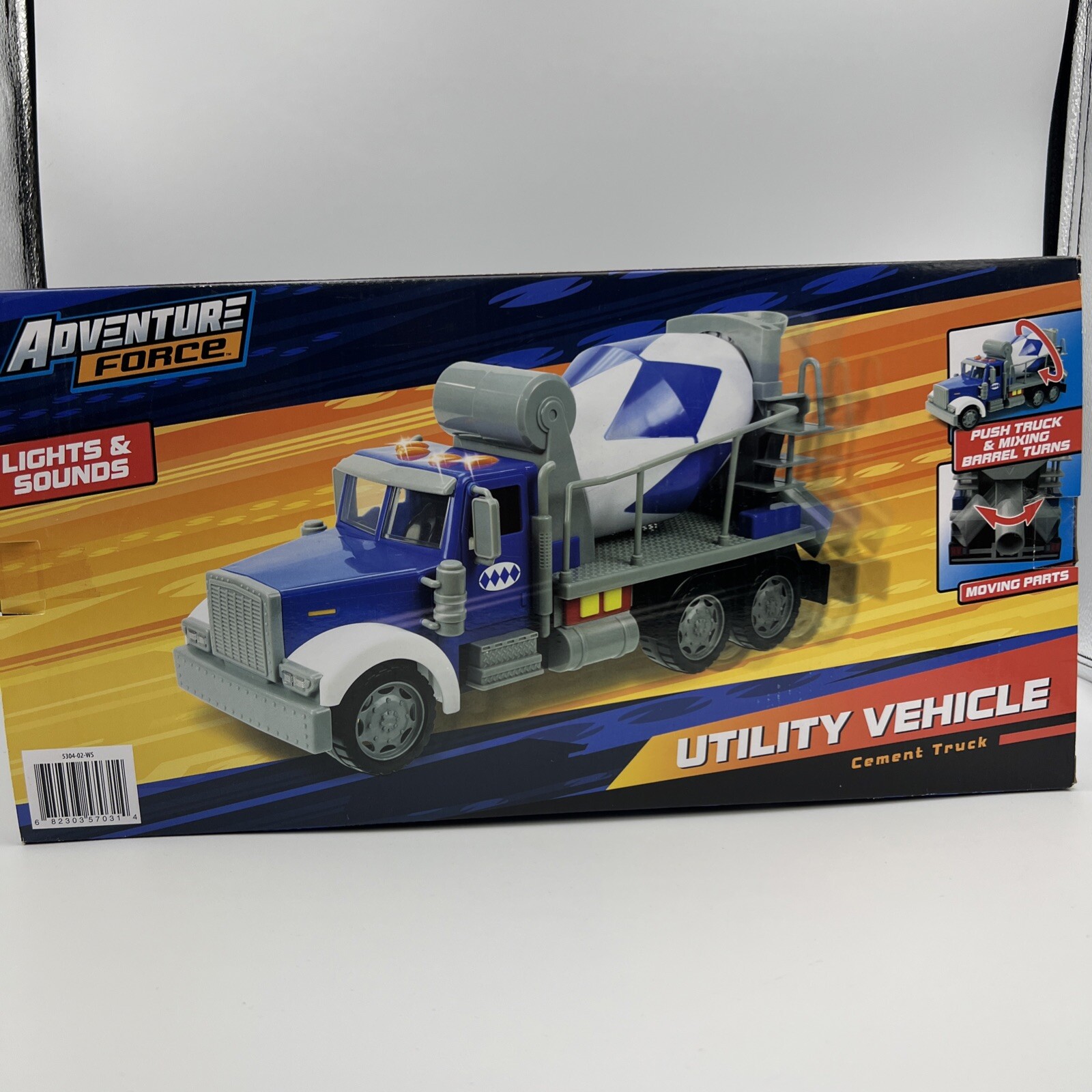 Adventure Force Cement Mixer Toy Truck with Lights and Sounds 16″
