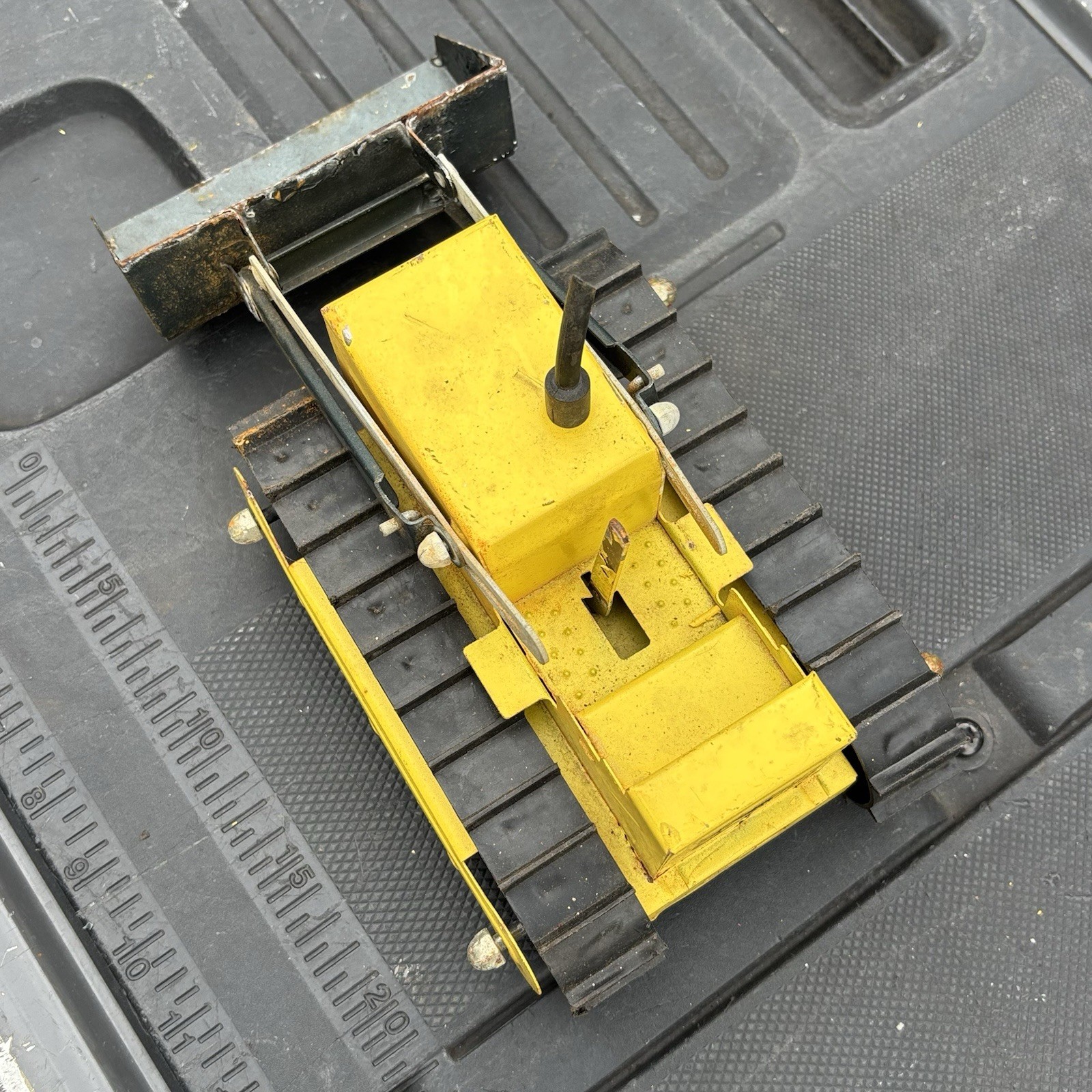 2 x Vintage Pressed Steel Structo Track Loader Bulldozers Toys