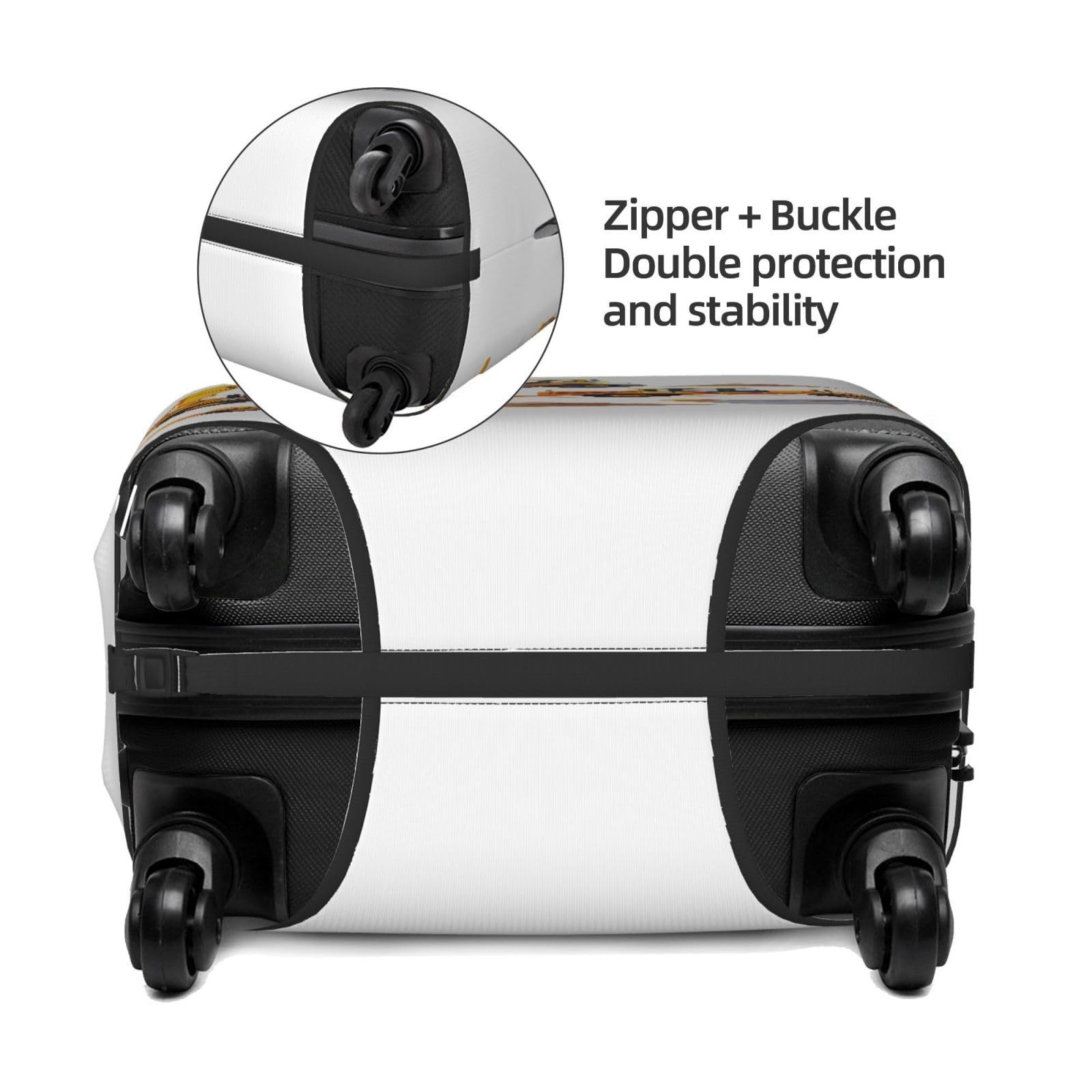 Machinery Excavator Truck and Loader Travel Luggage Suitcase COVER, Cartoon B…