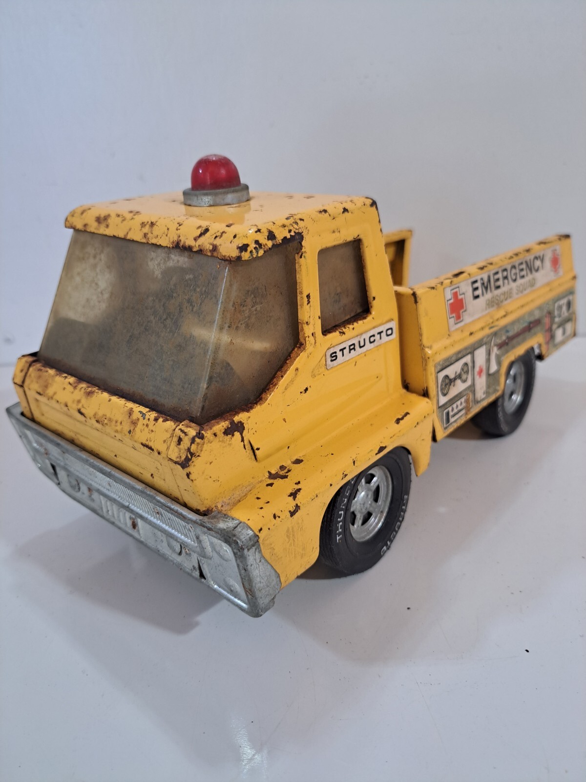 Vintage Pressed Metal Structo Emergency Rescue Squad Truck (Restoration Piece)