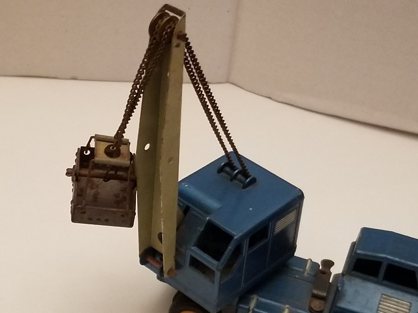 Vintage Gama West Germany Blue Clam Bucket Crane Truck C