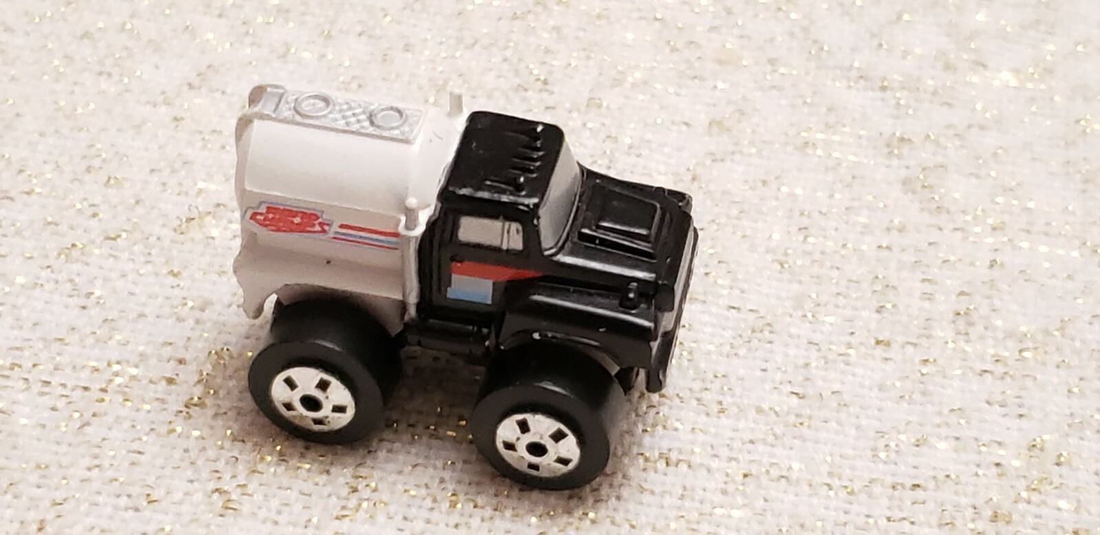 Small Micro Machine Heavy Duty Truck in Black White