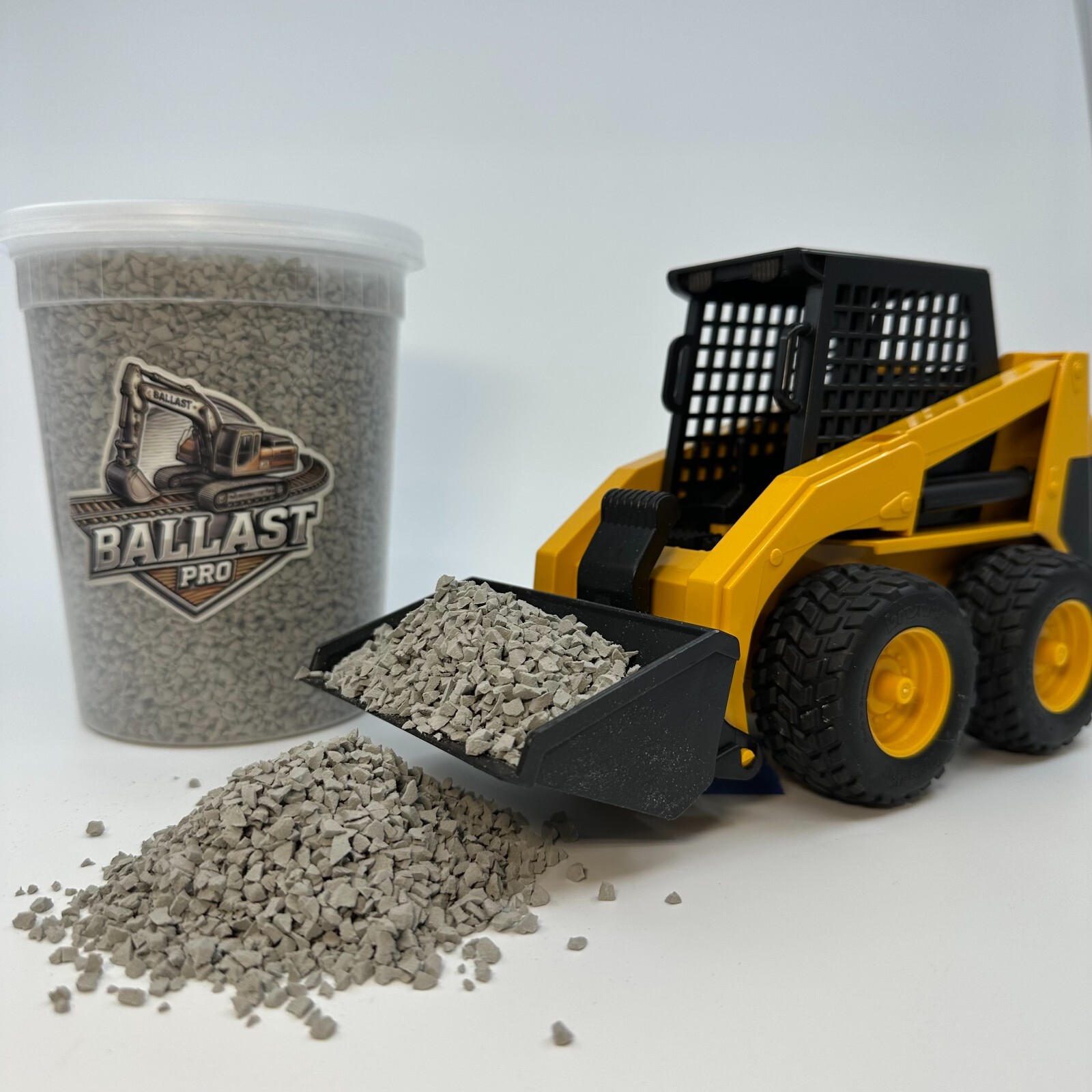 DIECAST CONSTRUCTION MODEL DIORAMA – LIGHT GRAY LIMESTONE GRAVEL COARSE BALLAST