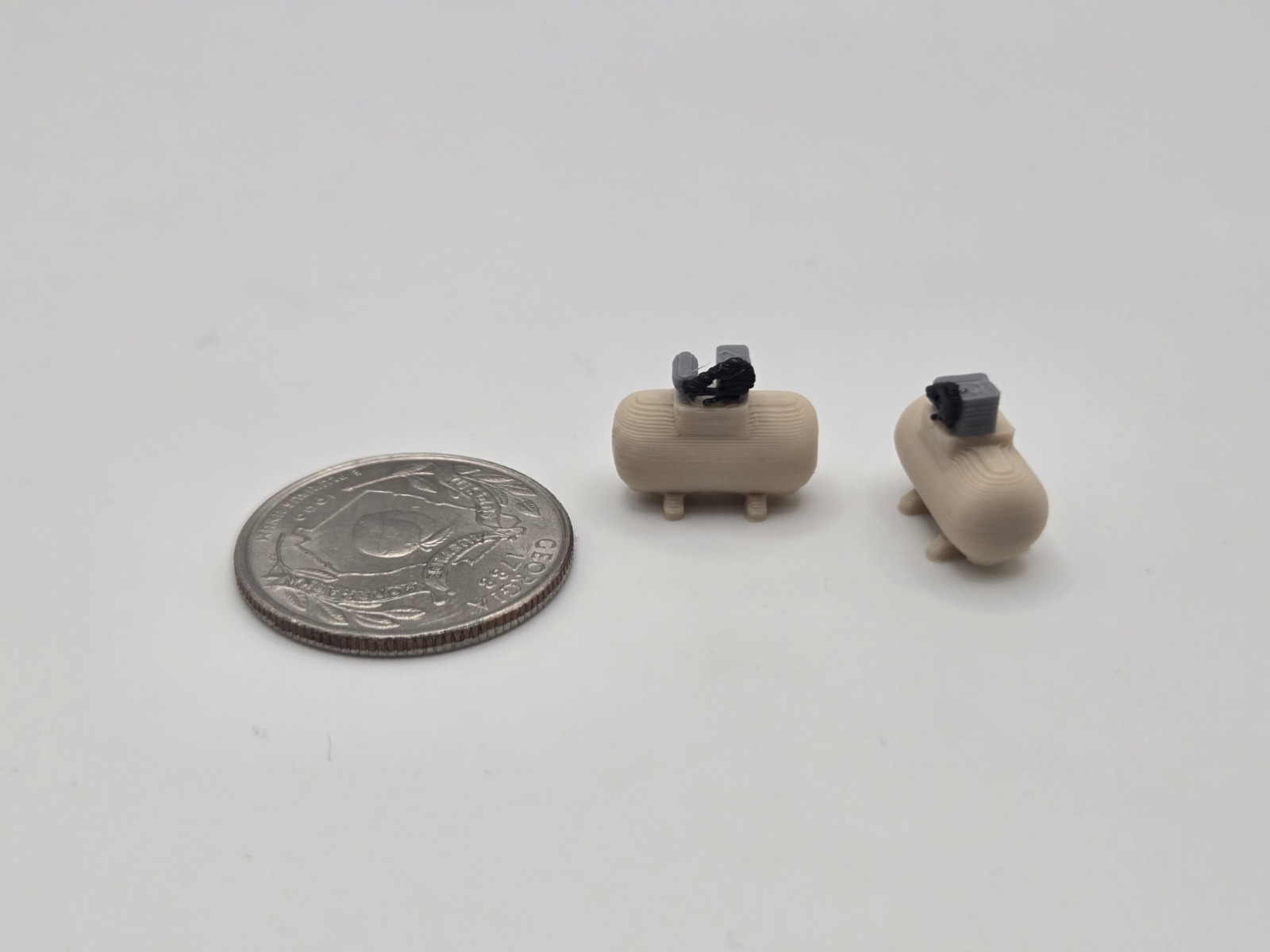 1/64 Scale Small Shop Compressor *2 Pack* in Tan