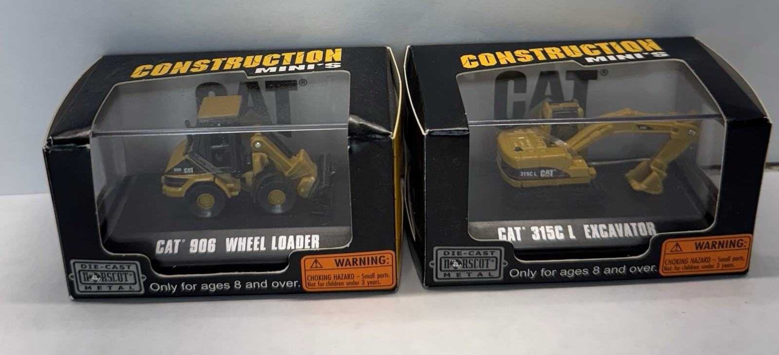 Pair Of Norscot Construction Mini Cat 906 Wheel Loader & 315C L Excavator