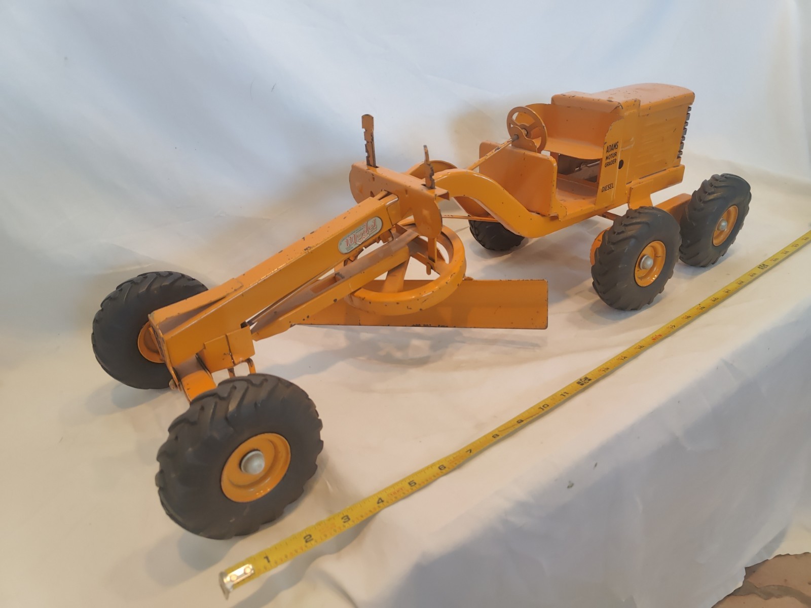 Doepke Model Toys Adams Road Grader Diesel Motor Steel 1950’s Vintage Great Cond