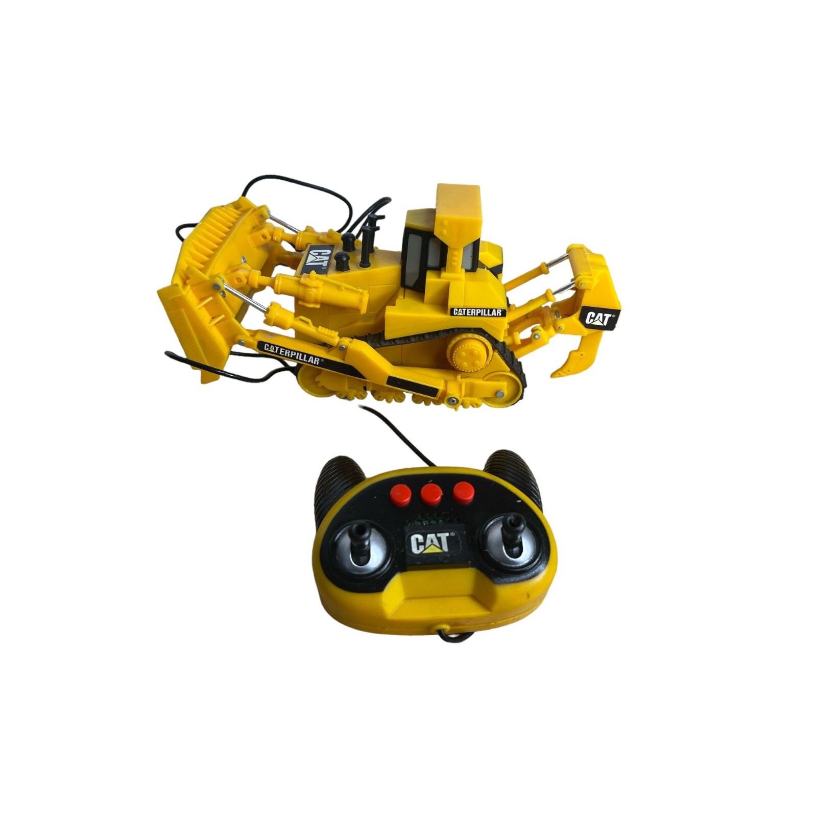 Caterpillar CAT Wired Remote Control Dump Truck Bulldozer Toy State Tested Works