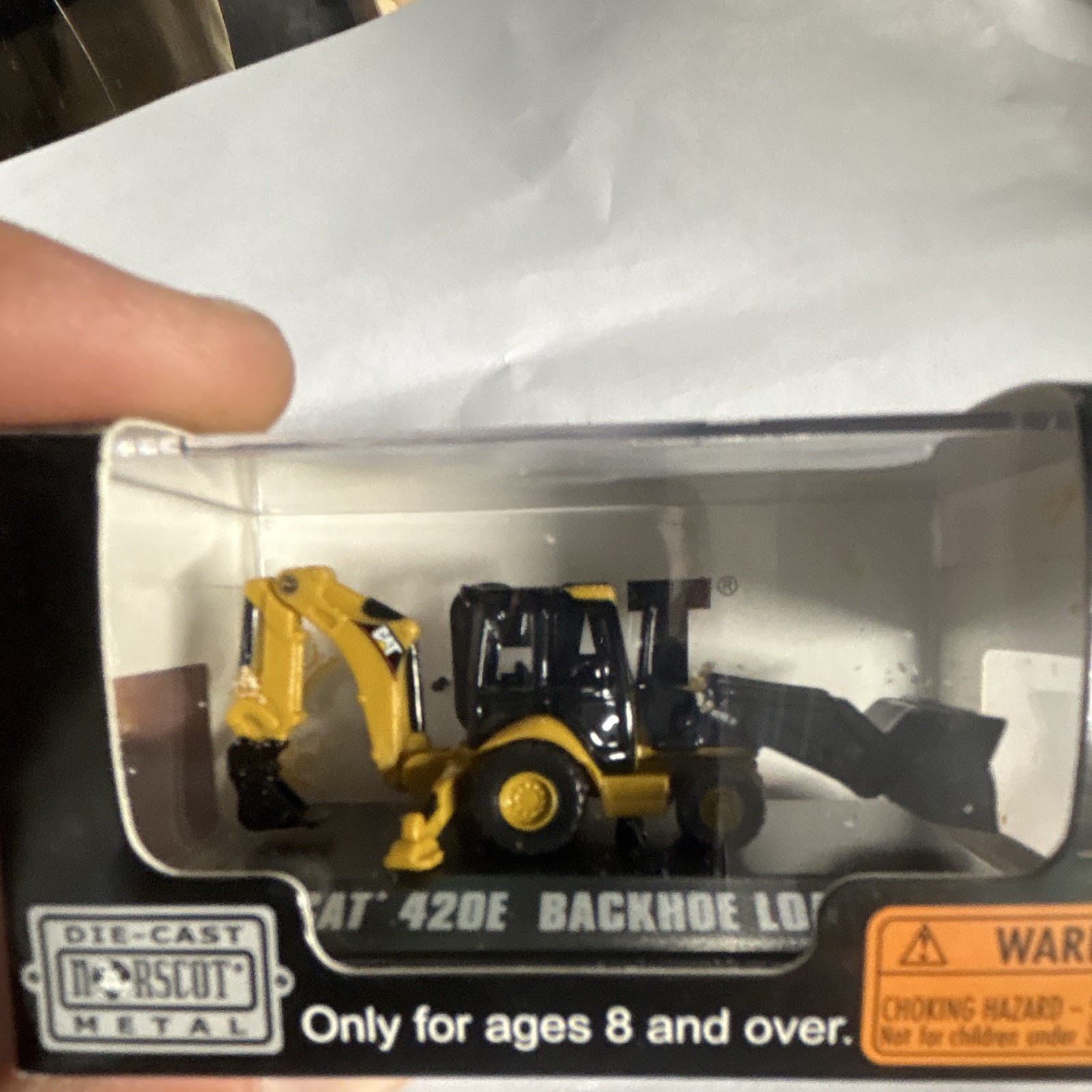 Norscot CAT 420E Backhoe Loader 1:87 Diecast Metal Yellow/Black 55423