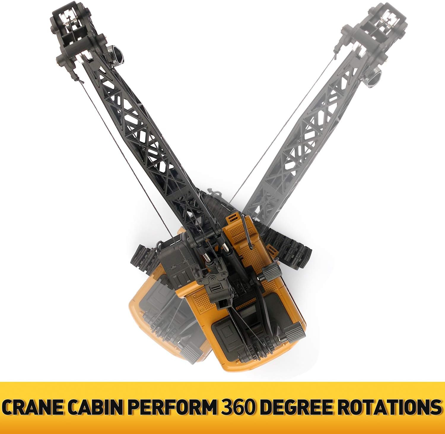 1/50 Scale Metal Diecast Crane Truck Toy for Kids, Crawler Crane Model Vehicle