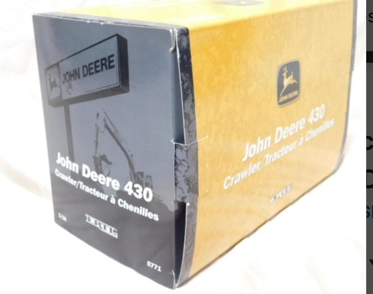ERTL 1/16 SCALE DIE CAST JOHN DEERE 430 CRAWLER Collectible Toy NIB
