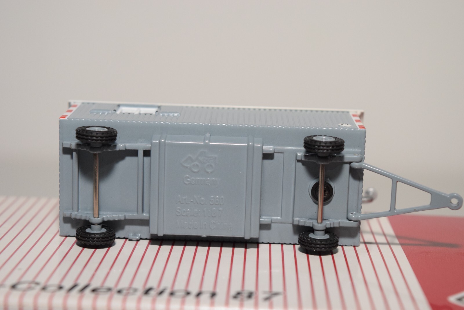 A95 1:87 NZG N.Z.G. 560 BAUWAGEN TRAILER MOBILE SITE CABIN GREY MIB