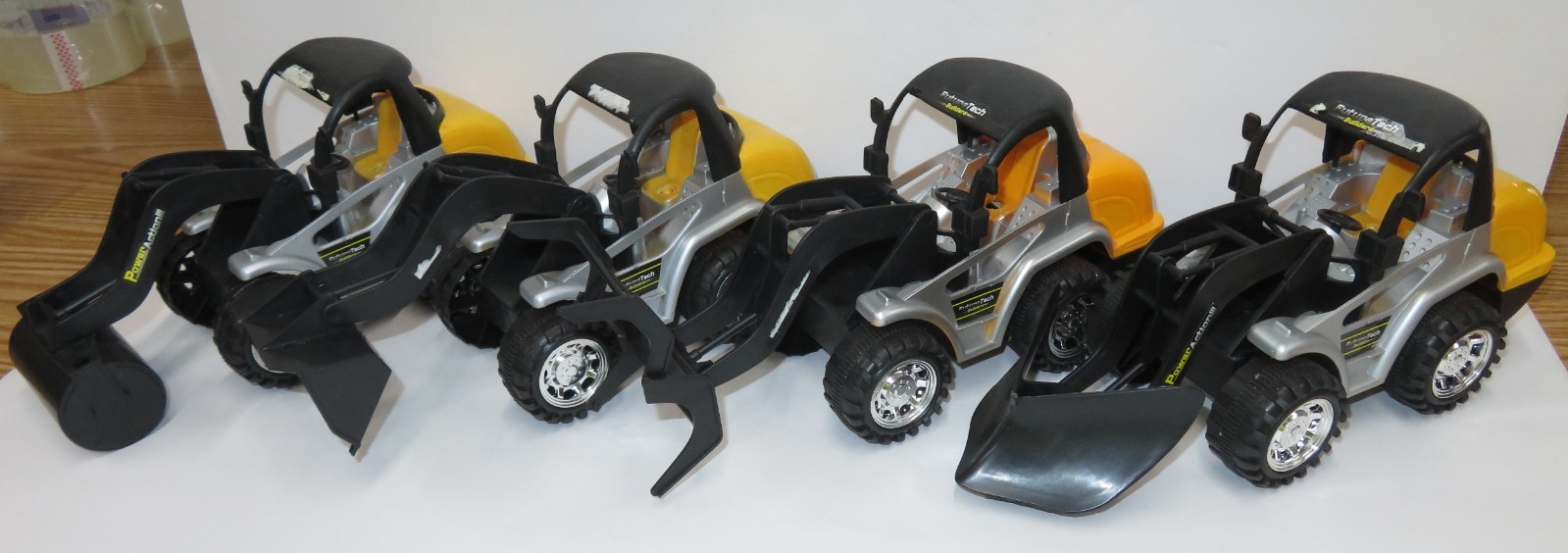 LOT of 4 Future Tech Builders Construction Vehicles Close to GI Joe 1:18 Scale