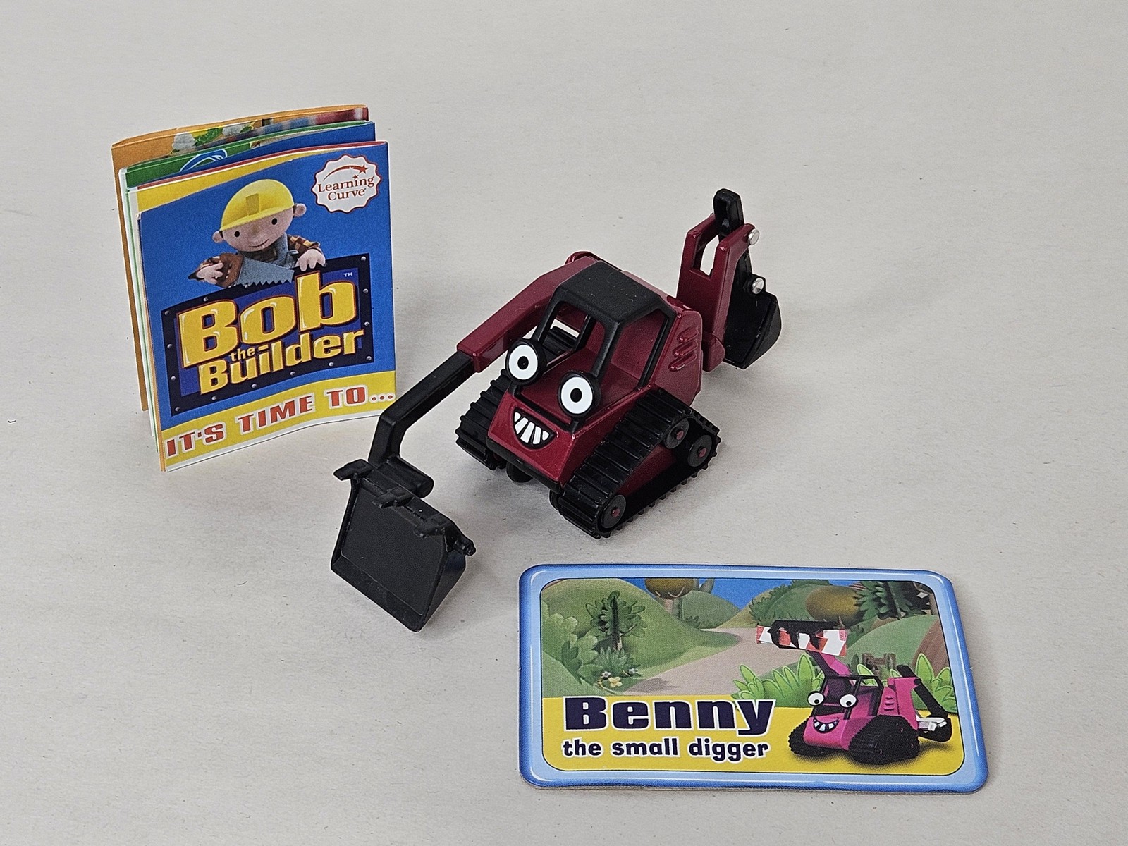Learning Curve Bob The Builder Benny Red Diecast Excavator Digger Toy Take Along