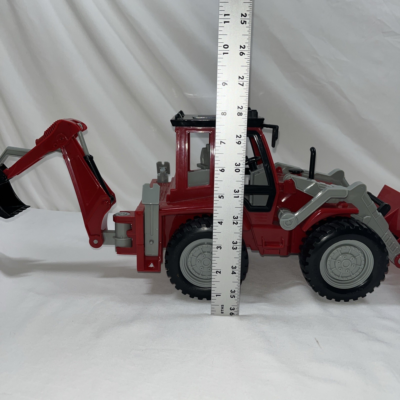 Driven By Battat Red Backhoe Battery Operated Sounds (Tested) Works. LNC