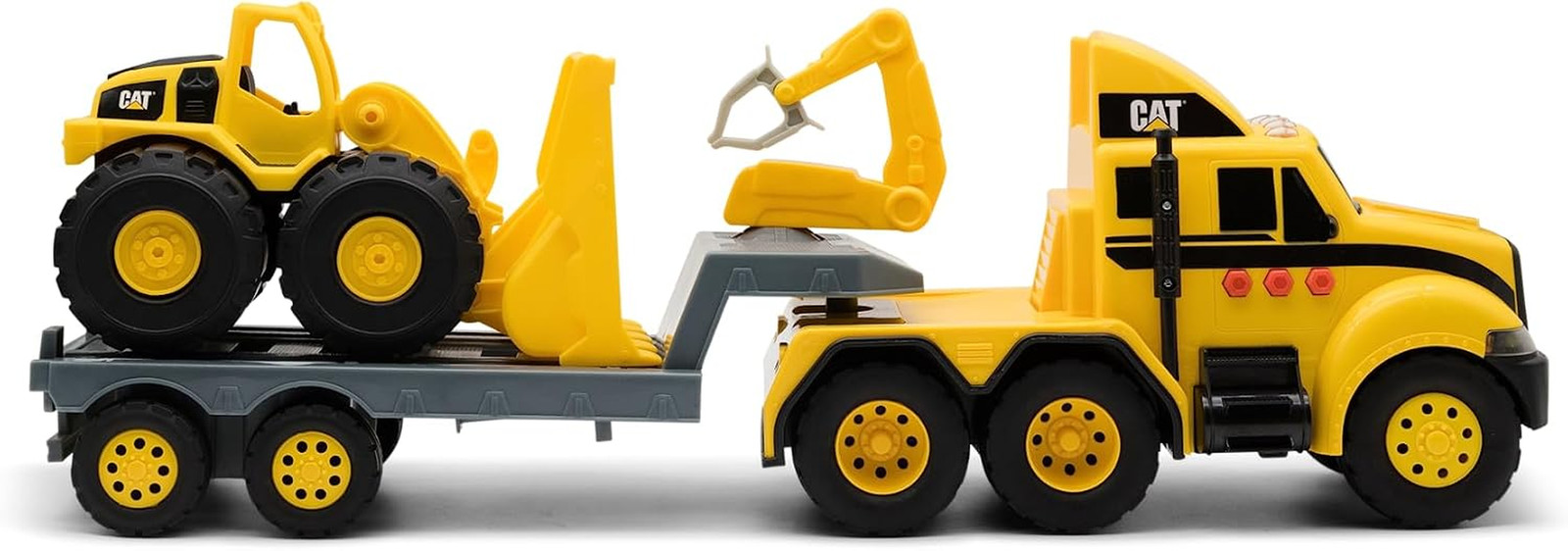 CAT Heavy Mover Construction Truck Set with Loader, Lights & Sounds, 3+
