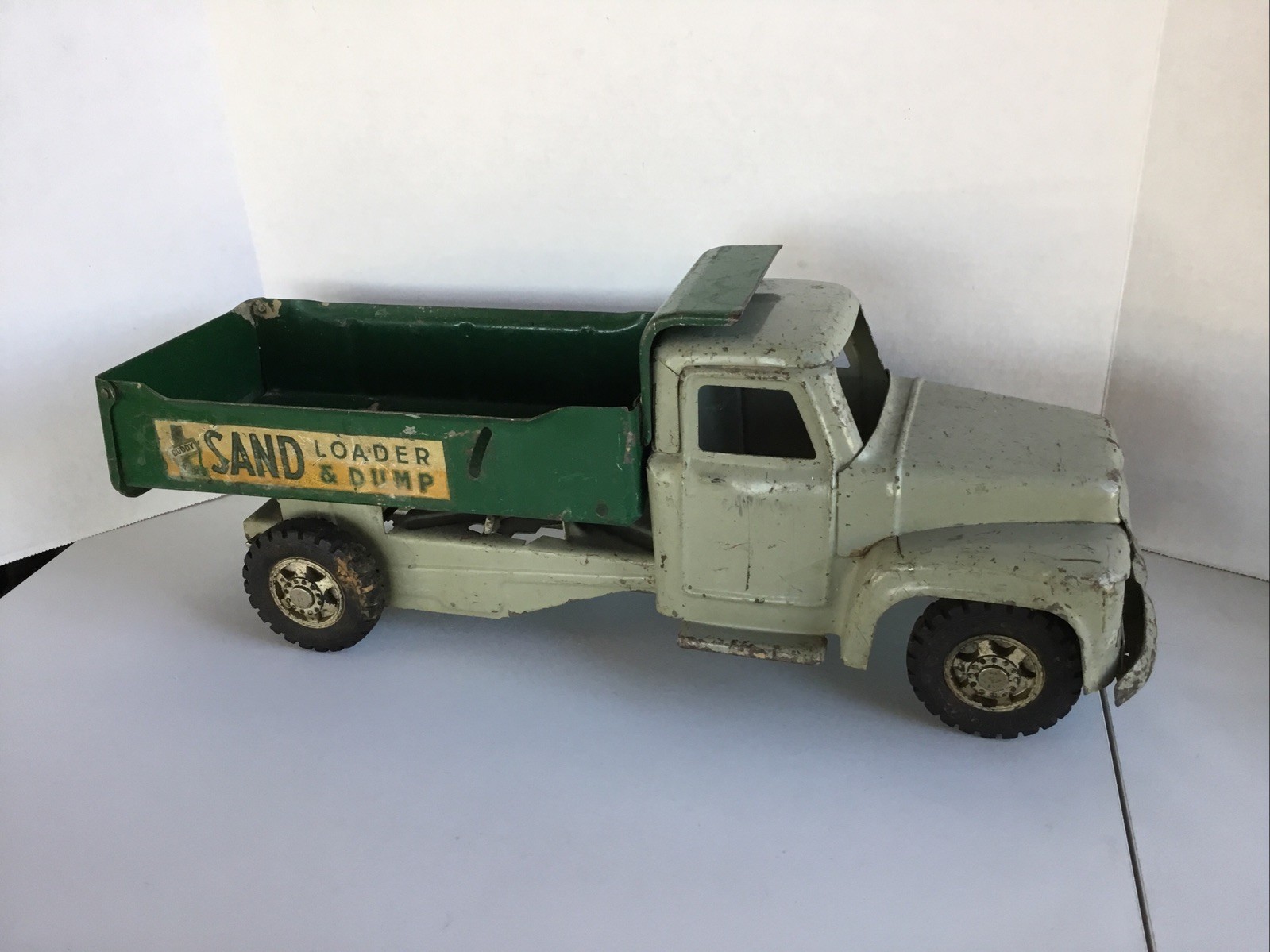 Vintage Buddy L Pressed Steel Lift Bed Sand Loader Dump Truck