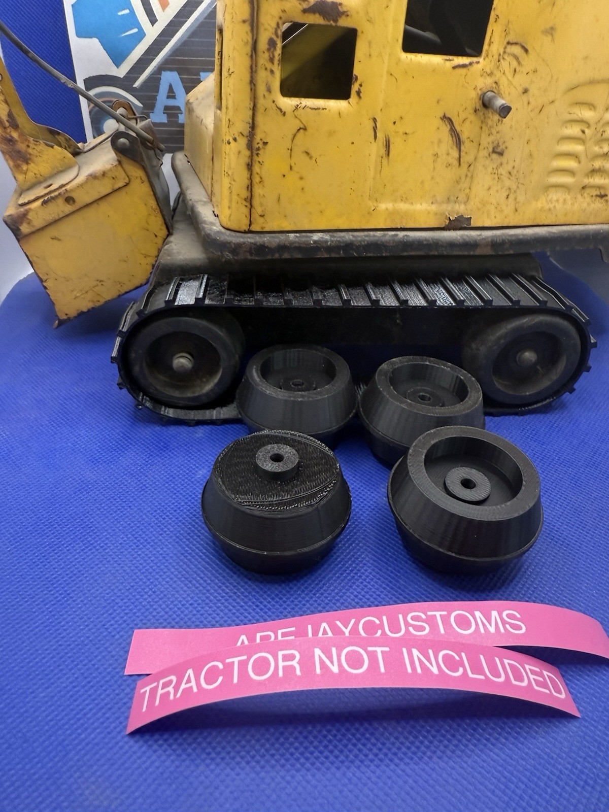 4 new wheels for Marx Pressed Steel Steam Shovel Lumar