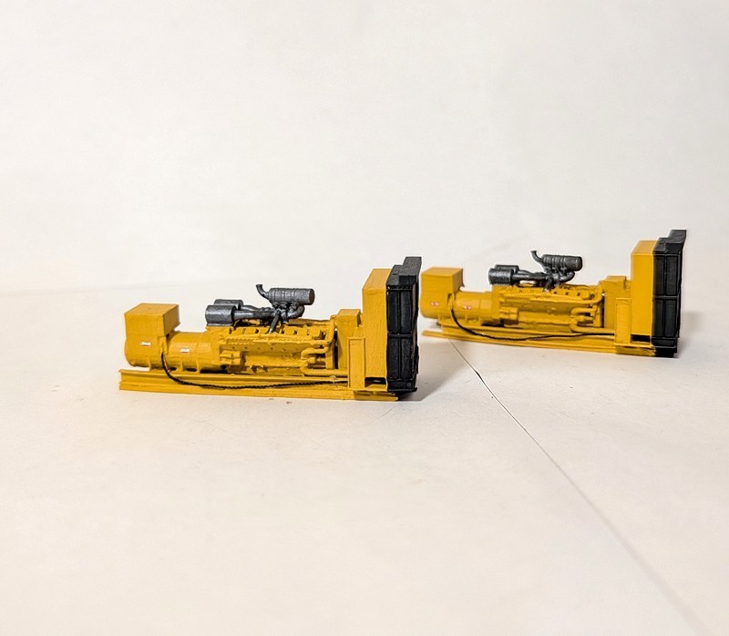Custom Built 1/87 HO Scale Industrial Diesel Generator. 3D Printed Resin Models