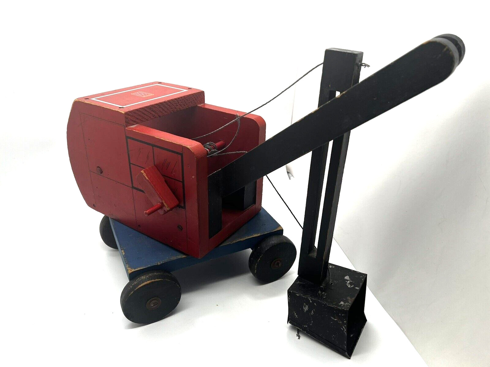 Tick Tock Wooden Toy – Made For Firestone – Antique Steam Shovel 1940s Excavator