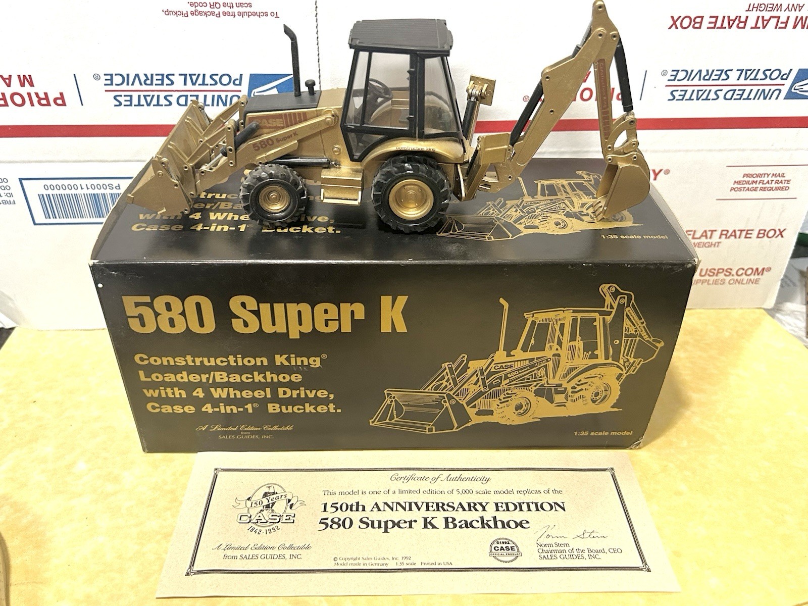 Conrad 1/35 Scale Case 580 Super K Loader Backhoe -Limited Gold Edition- #2934
