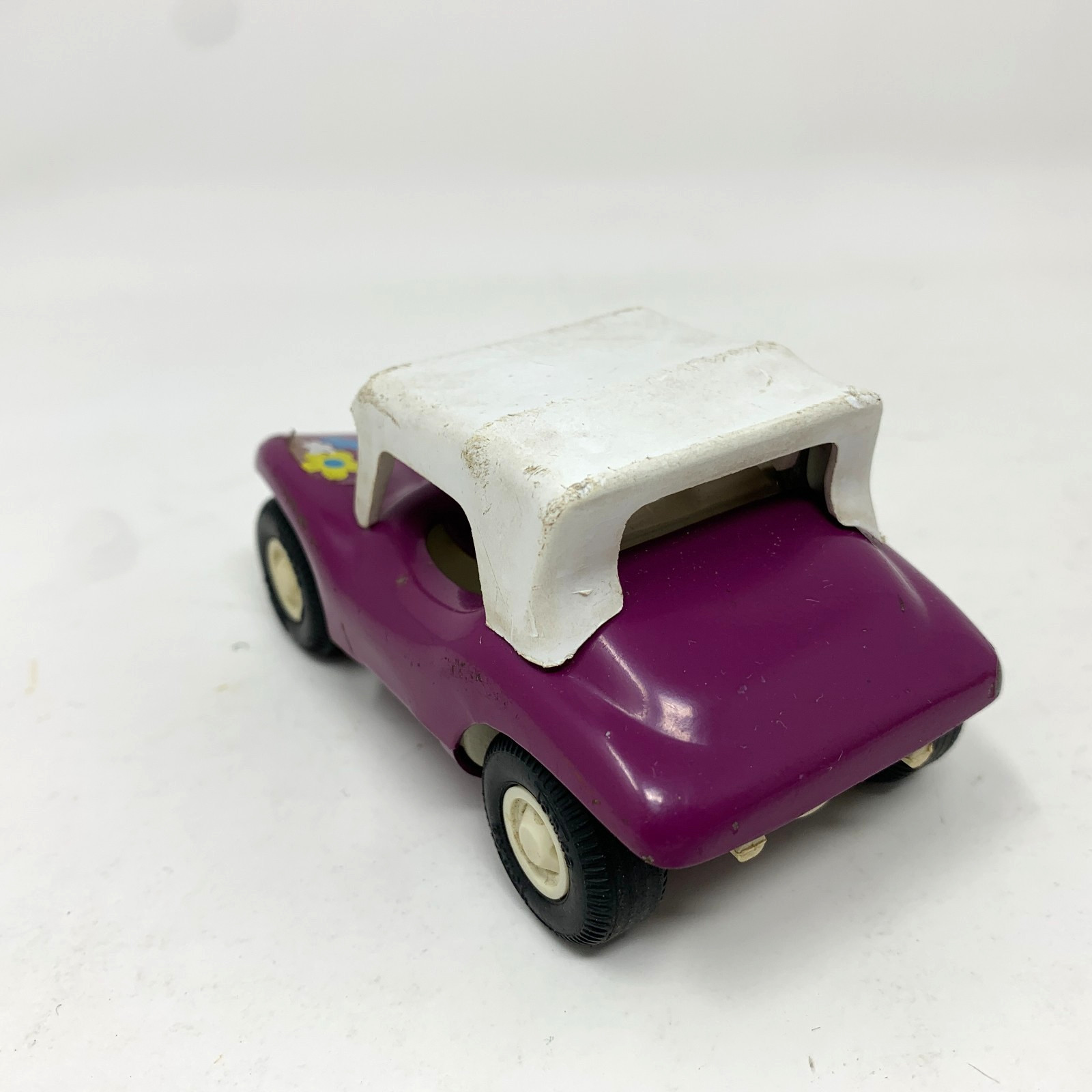 VTG 1970s 4″ Tiny Tonka Purple Dune Buggy 55340 Metal & White Plastic Roof