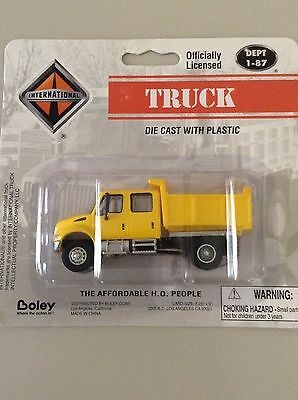 Boley 4175-88 1:87 Scale Yellow International Crew Cab Dump Truck