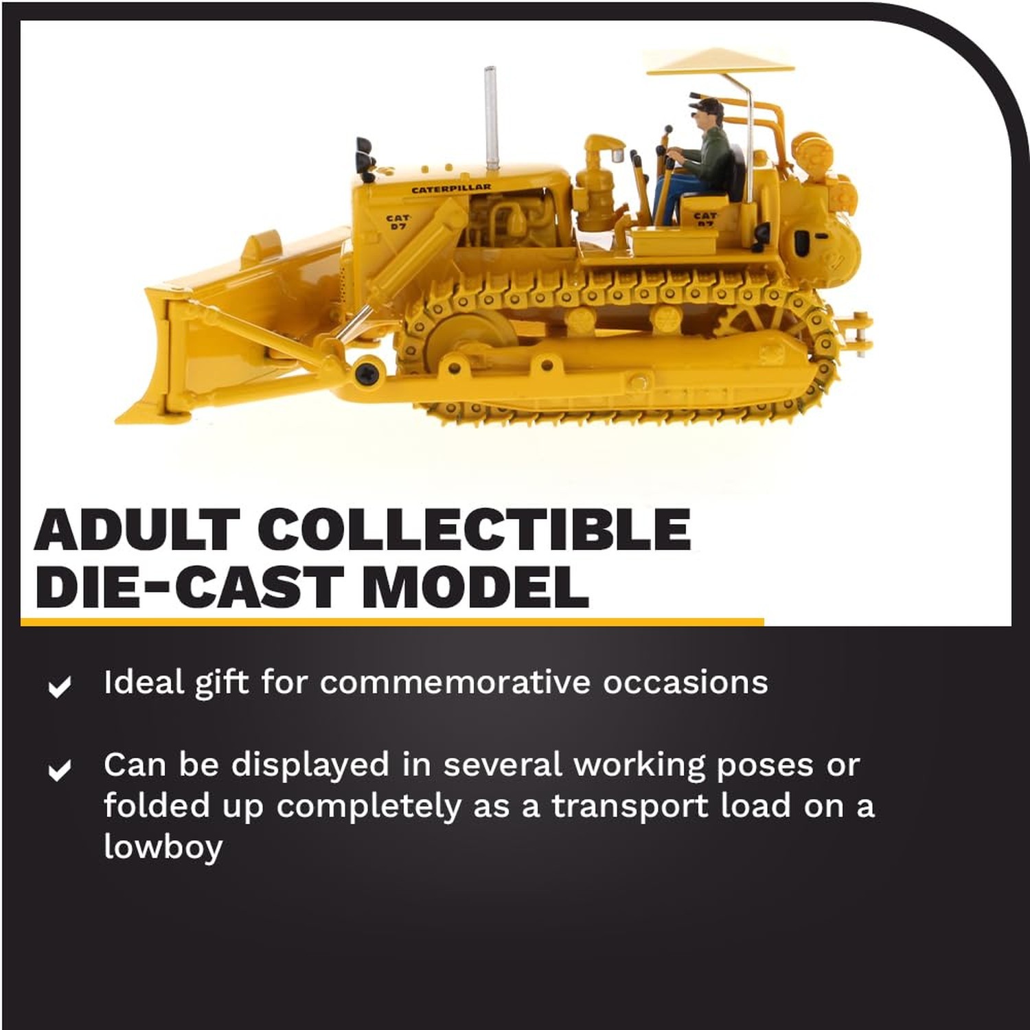Diecast Masters 1:50 Scale Caterpillar D7C Track-Type Tractor | Vintage Serie…