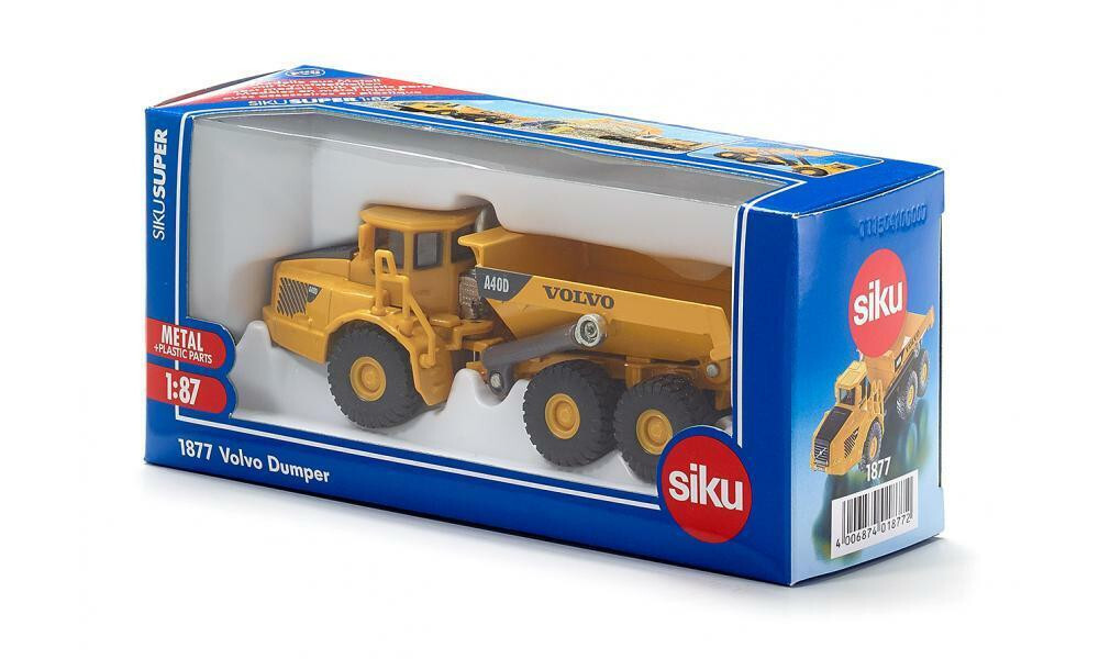 SIKU SUPER 1:87 DIE CAST CONSTRUCTION MEDIUM TRUCK VOLVO A40D DUMPER ART 1877