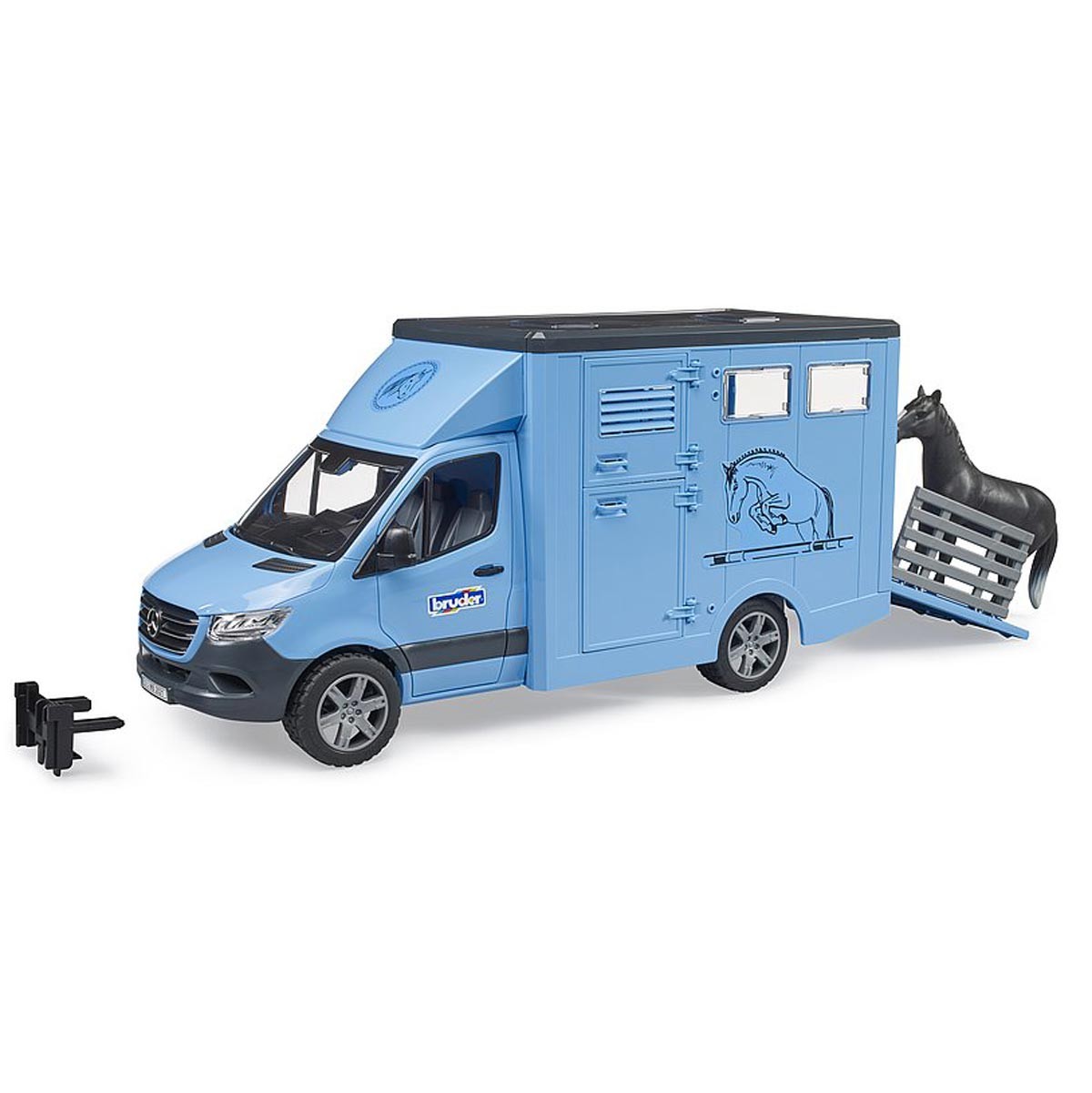 1/16 Mercedes-Benz Sprinter Animal Transporter with 1 Horse by Bruder 02674
