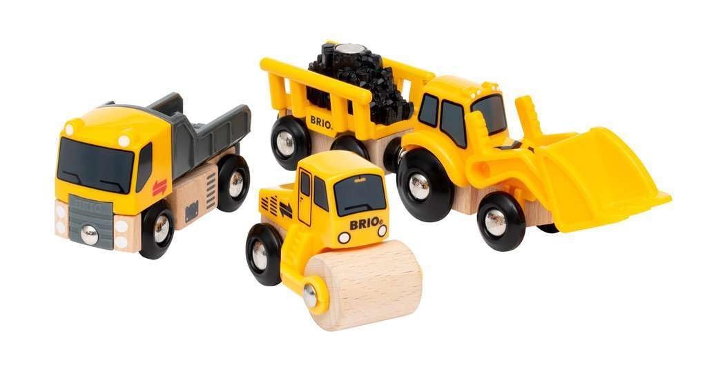 Construction Vehicles – Premium Wooden Toy Train Set | Fun and Educational | …