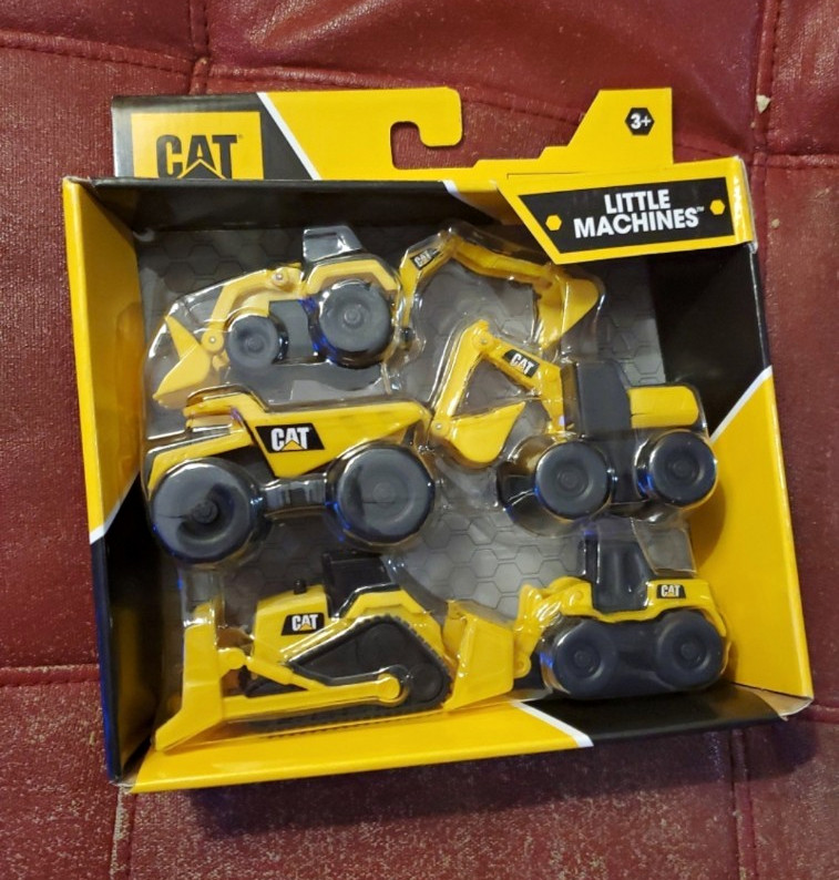 CAT Little Machines 3-Pack Diecast Construction Vehicles Yellow/Black Boxed
