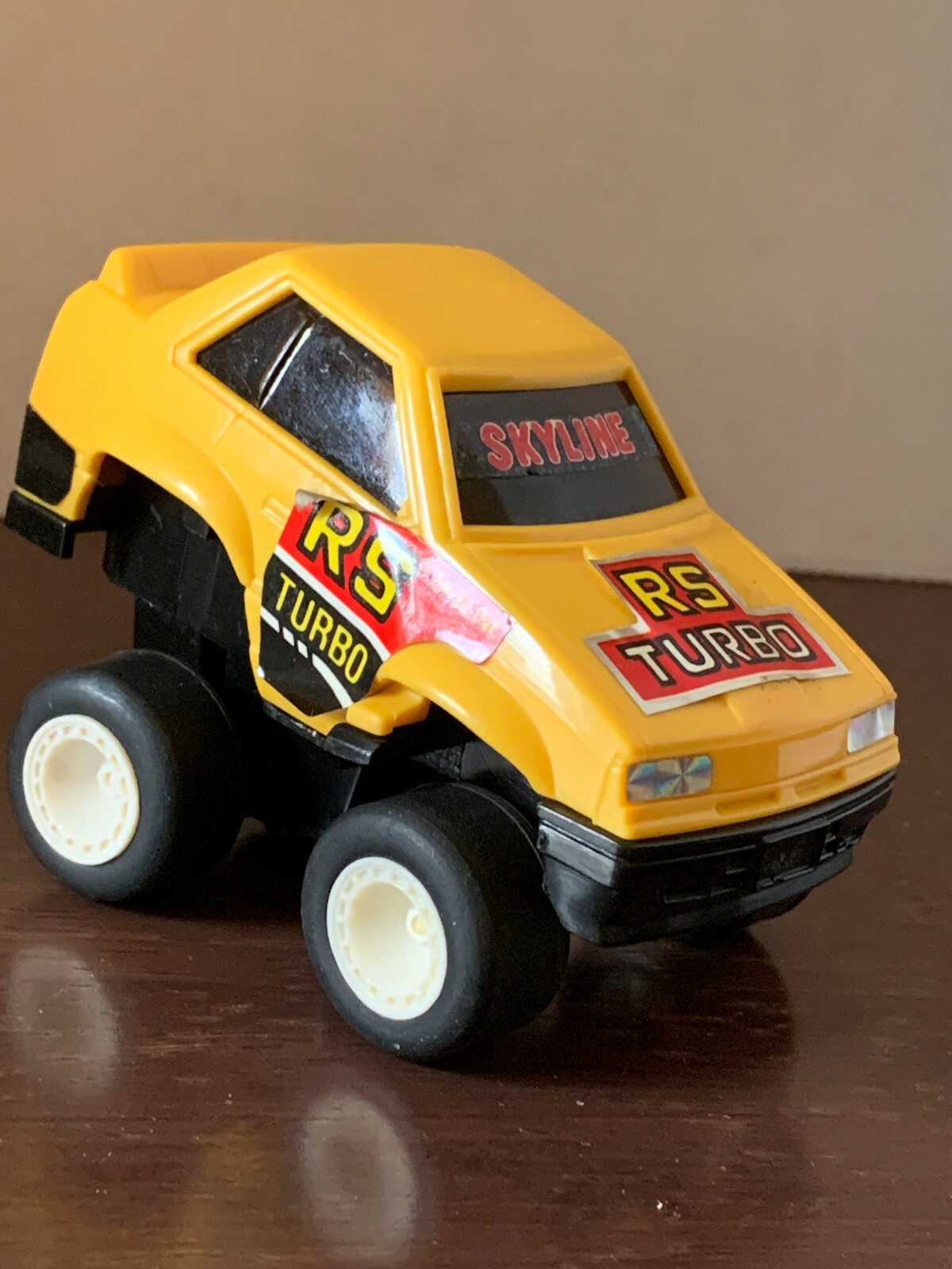 VTG 1980’S SHINSEI NISSAN SKYLINE RS TURBO YELLOW MODEL CAR CLOSE TO MINT HTF