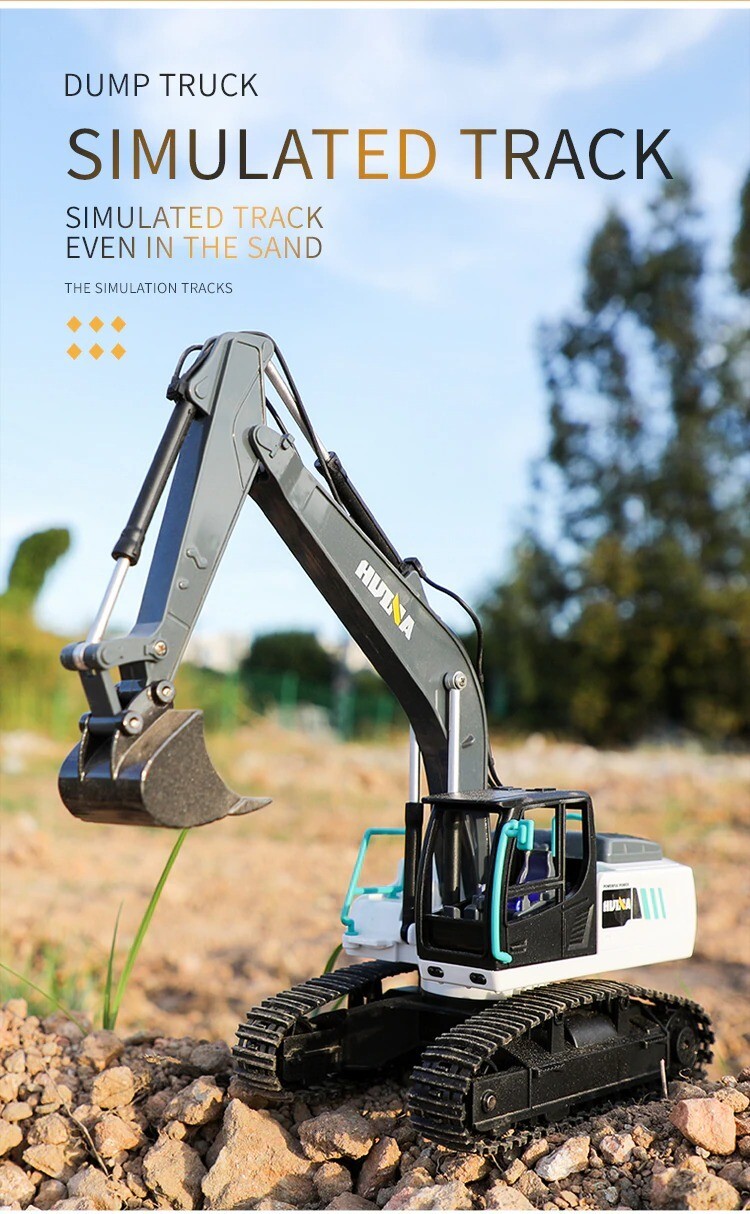 HUINA 1:24 New RC Excavator 9CH Crawler Engineering Vehicle Gift For kids New