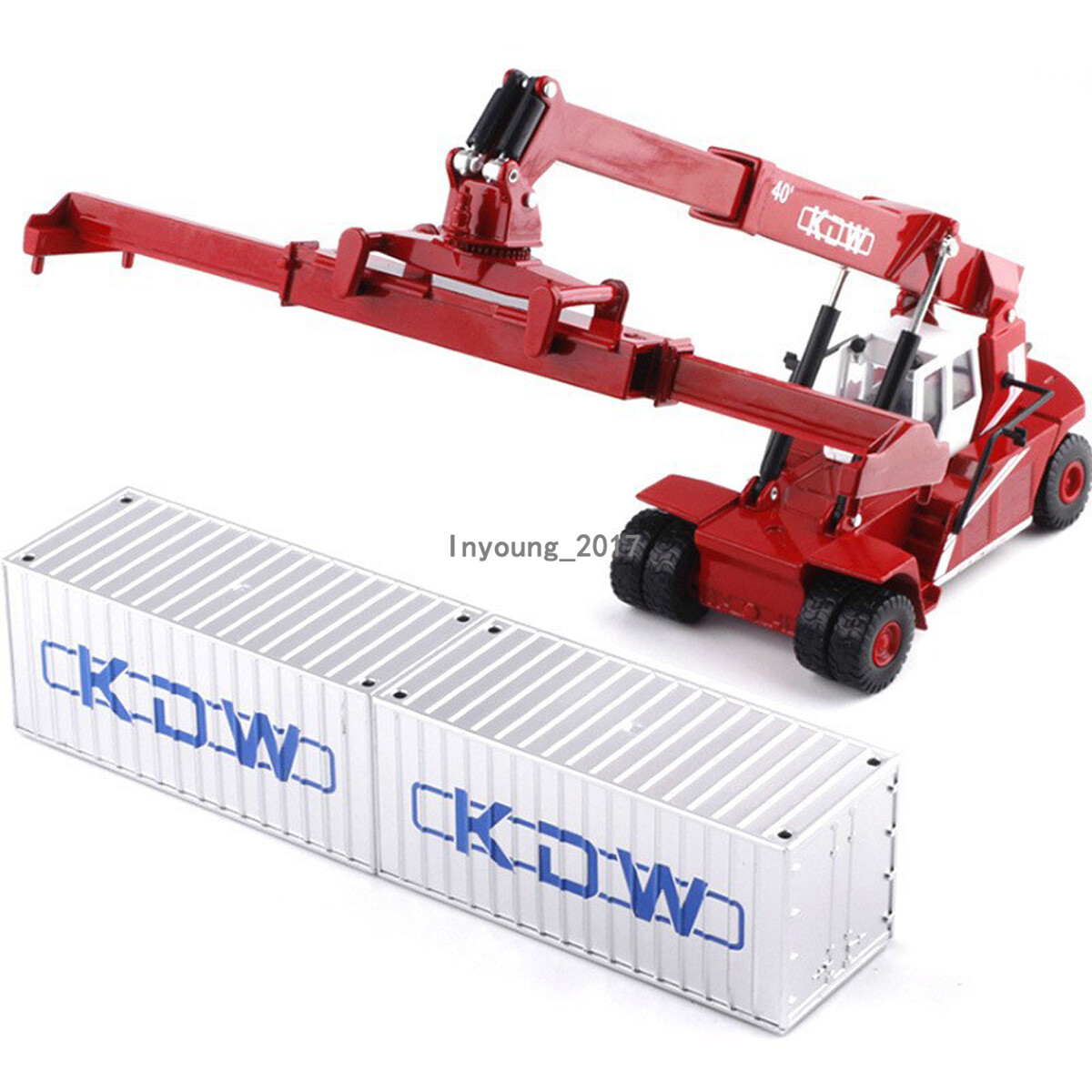 1:50 Container Crane Construction Vehicle Diecast Reach Stacker for Boys Kids